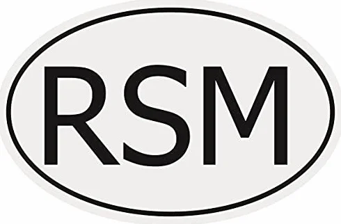 U24 Adesivo per targa auto RSM = San Marino