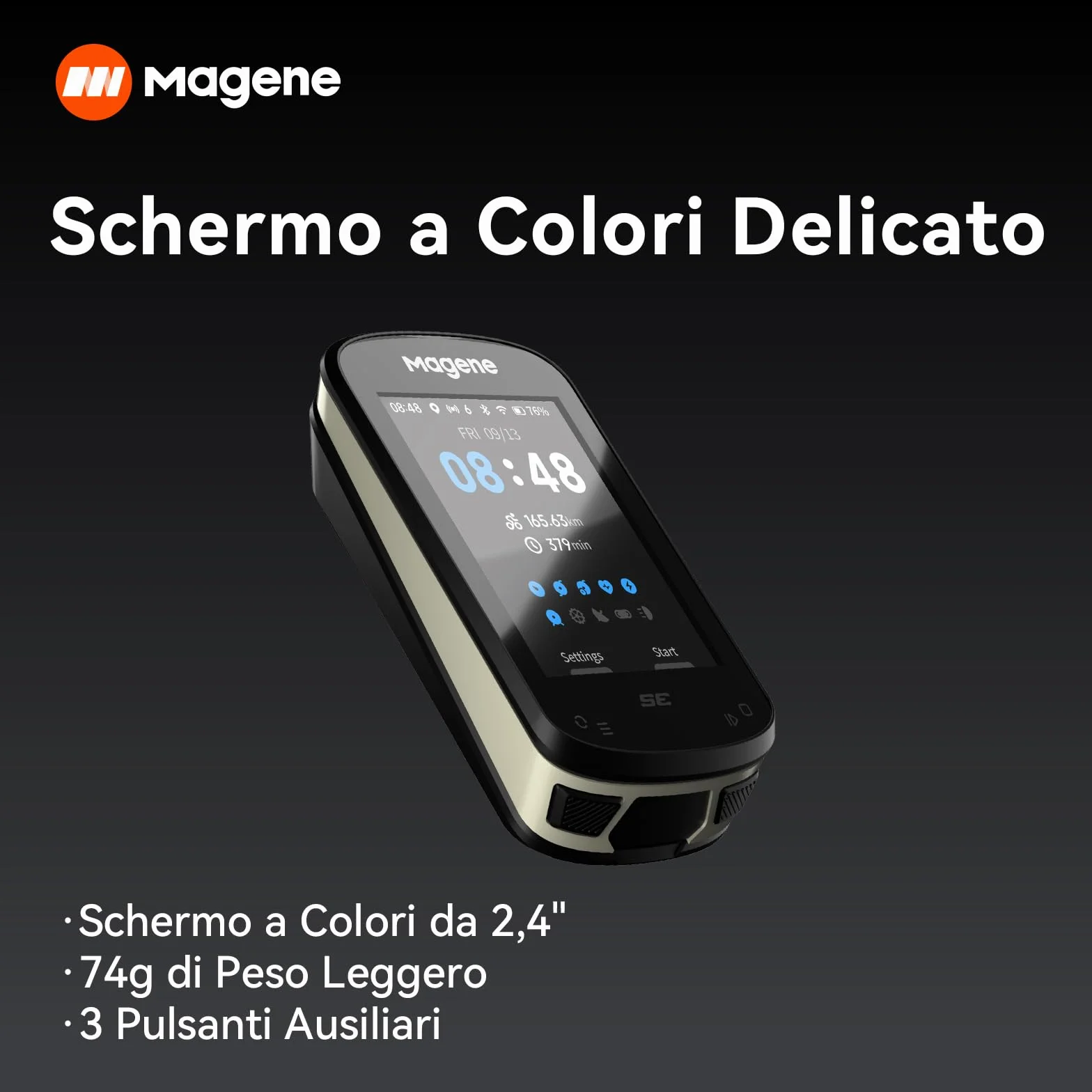 Magene C506SE GPS Ciclocomputer 2,4" a Colori Navigazione Pista Impermeabile Bluetooth WiFi