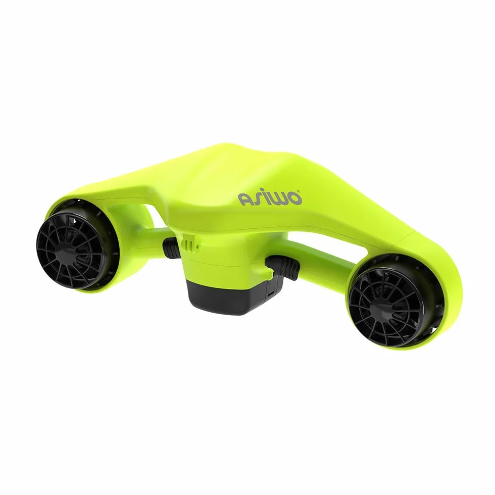 Asiwo Seascooter Elettrico Subacqueo con Action Camera Mount - Scooter Marino a Doppio Motore Impermeabile per Immersioni e Snorkeling