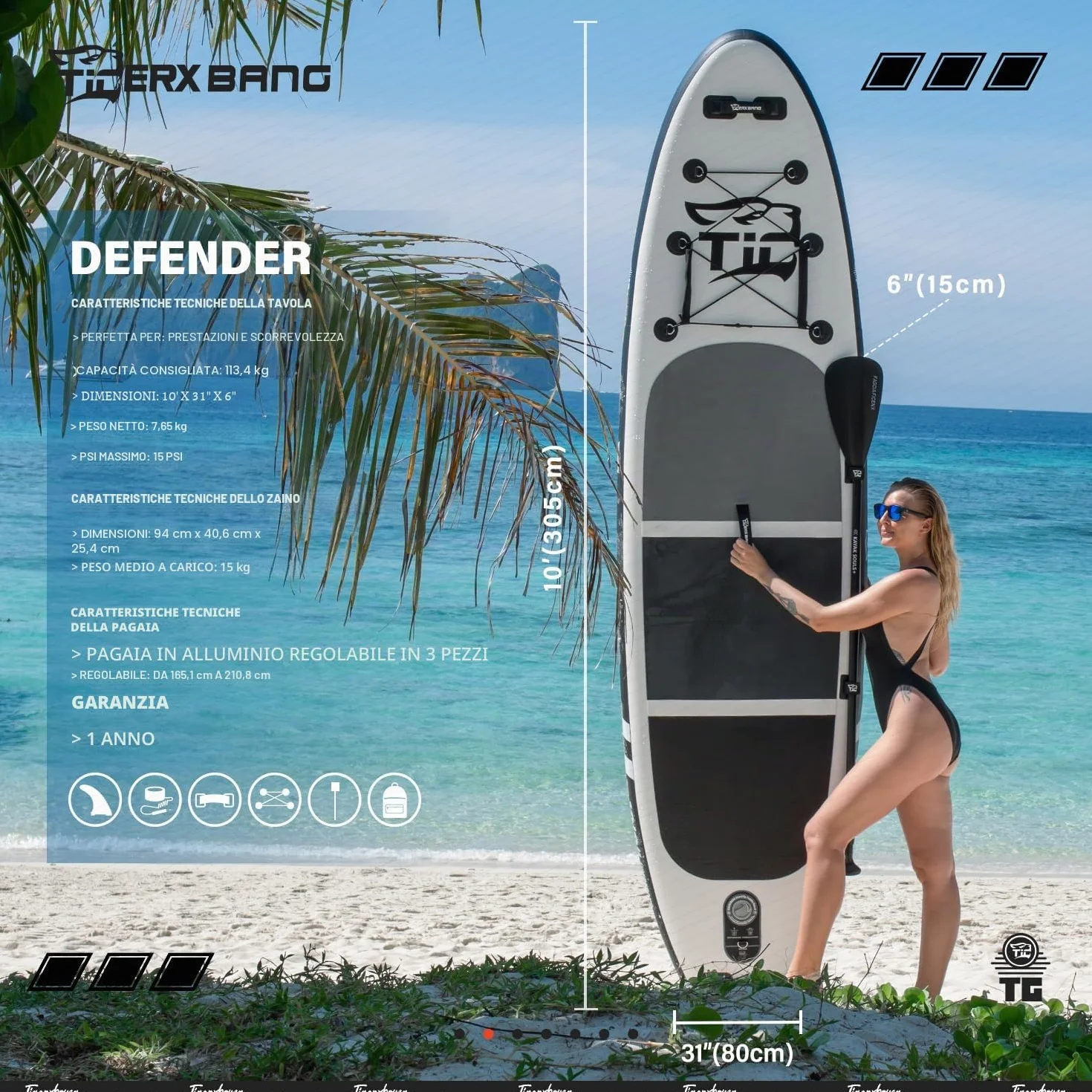 TIGERXBANG Stand Up Paddle Boards 10'6'' x 32'' x 6''丨10' x 31'' x 6'' with Premium SUP Board Accessories, Inflatable Paddle Boards for Adults/Kids Stand Up PaddleBoarding