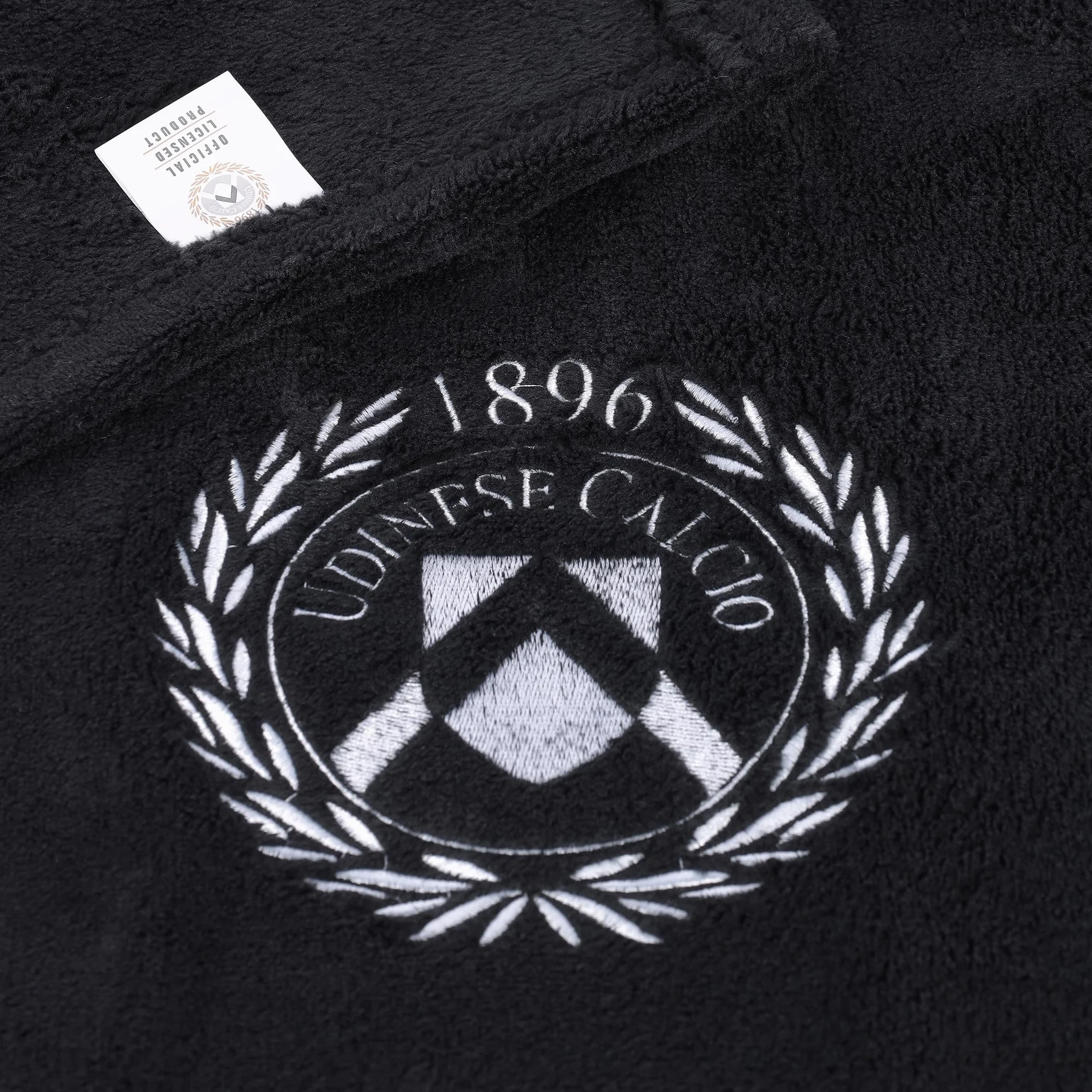 Udinese Calcio 1896 Prodotto Ufficiale Coperta Plaid Nero, taglia unica
