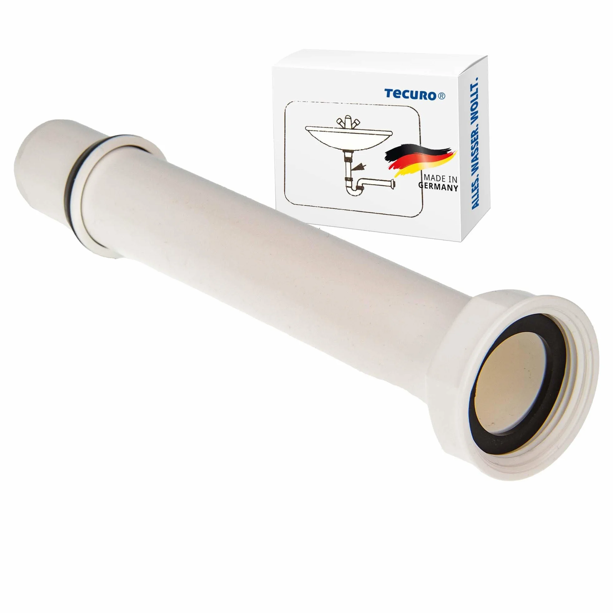 Tubo di regolazione in tecuro prolunga 200 mm per sifone