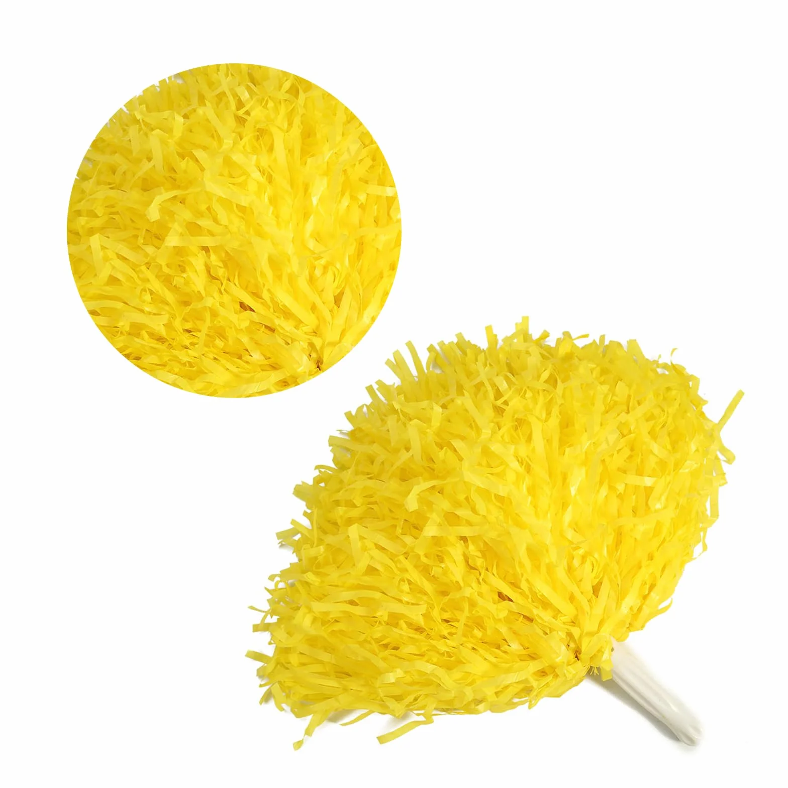 Pom Pom Cheerleader 2 Pezzi Pompon Colorati per Ragazze 8 Colori Giallo