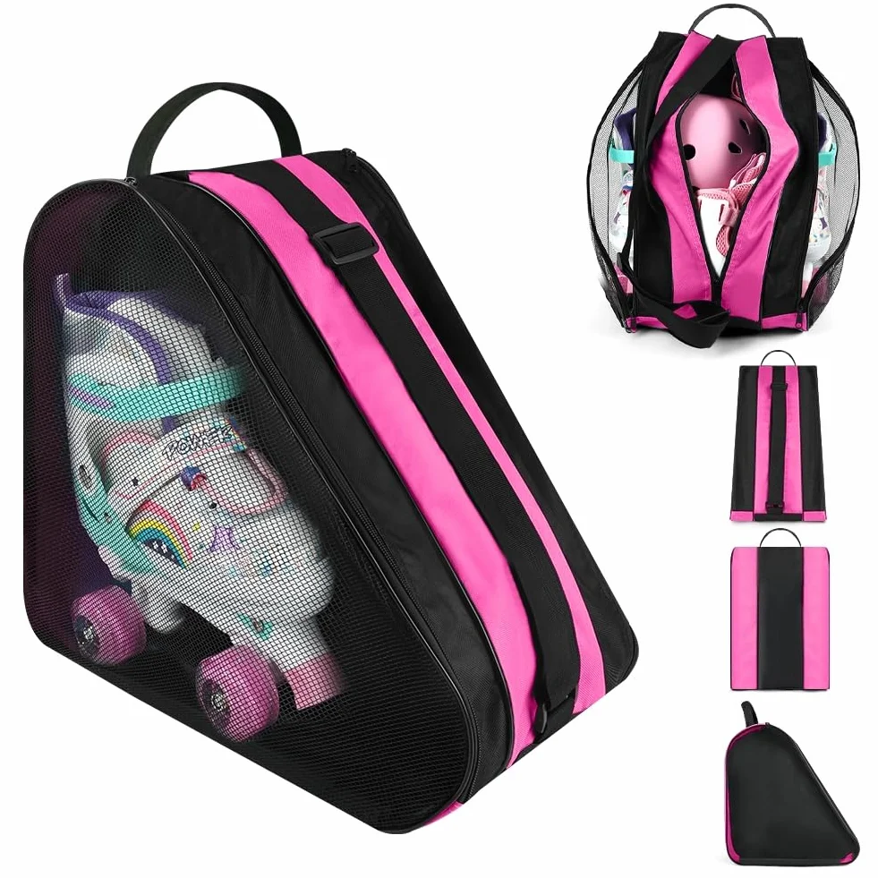 Flintronic Borsa Pattini Traspirante con Tracolla Regolabile per Scarpe Skate e Pattini in Linea