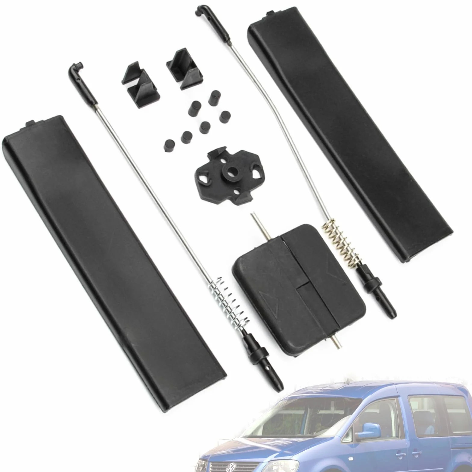 Twowinds - Chiusure per Finestrini Scorrevoli 2K0847790 Compatibile con VW Caddy 3 (2003-2014) - 2K0847789 - Maniglia per Finestrino Laterale - Entrambi i lati (set di 14 pezzi)