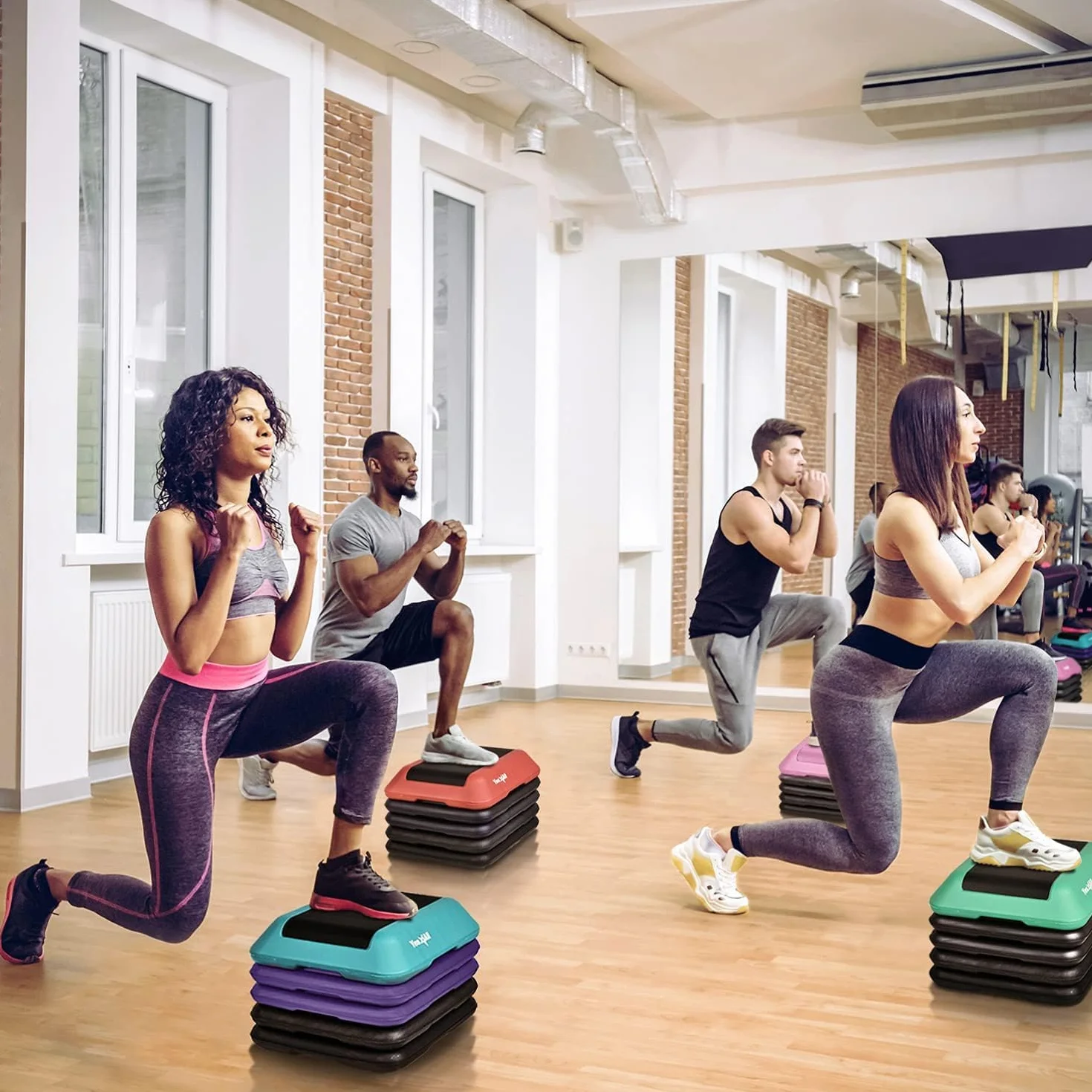 Yes4All Step Aerobica Aerobic Stepboard 3 Gradini Regolabili Altezza 10cm 15cm 20cm Stepper Fitness