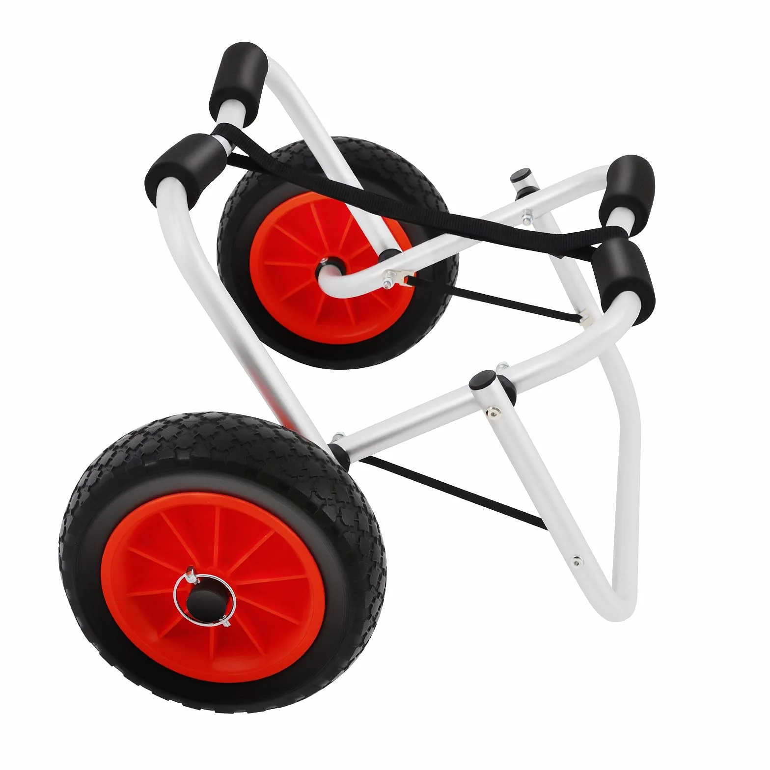 Canoa pieghevole in alluminio carrello per barche portata 80 kg ruote in poliuretano 10 pollici cinghia 3 m