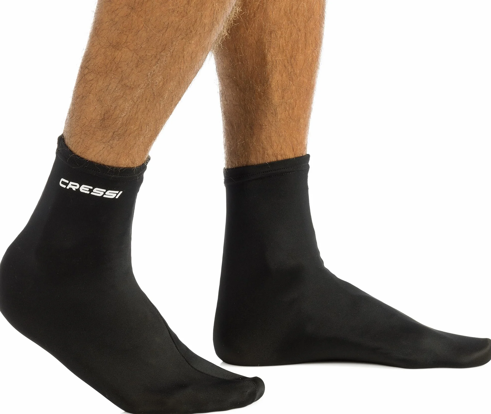 Cressi Ultra Stretch - Calzari Sub Snorkeling Apnea Surf Immersione Sport Acquatici in Neoprene Bifoderato Ultra Elastico Termico 1.5 mm, Calzini Pinne Antiscivolo Antiabrasione Unisex Grigio/Bianco S