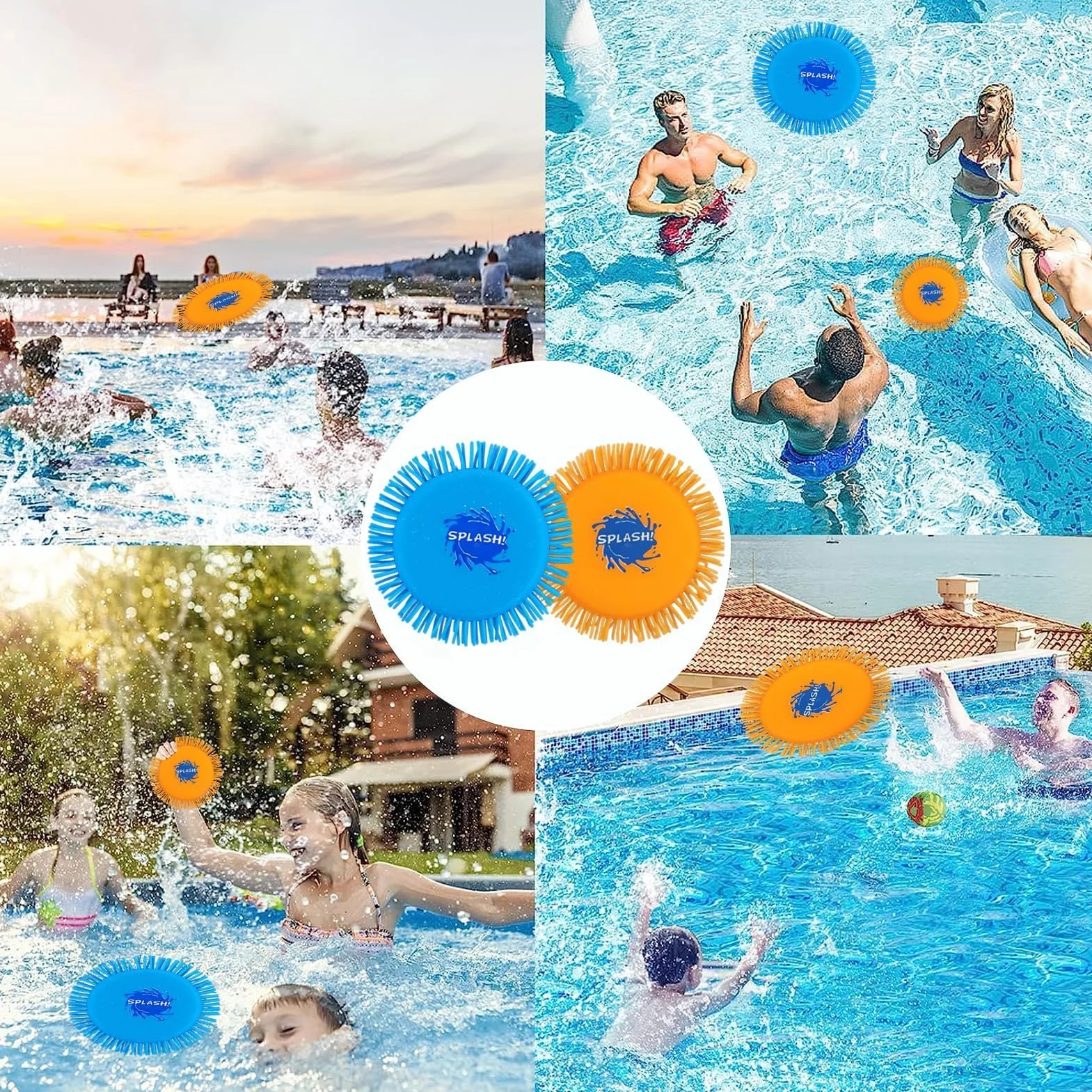 Frisbee ad Acqua, Disco da Lancio in Schiuma e Silicone, Giocattolo Pesci Piscina, Gioco Acquatico, Divertimento Estivo