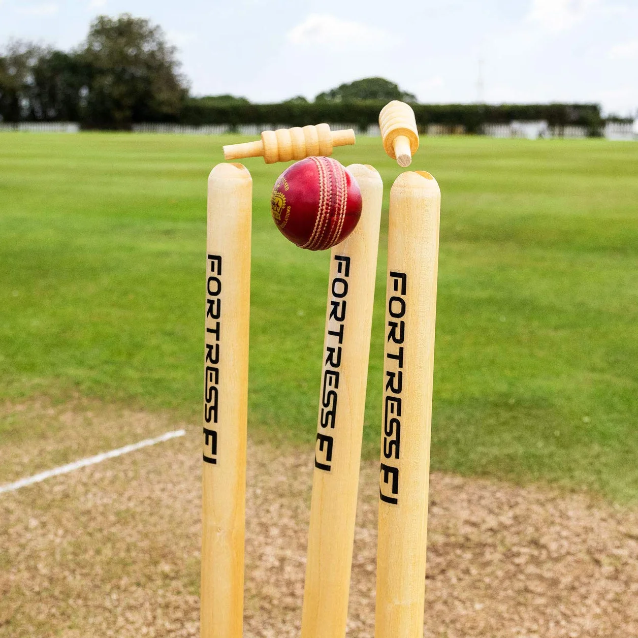 FORTRESS Stump di Cricket in Legno 69cm Standard Country Club Set