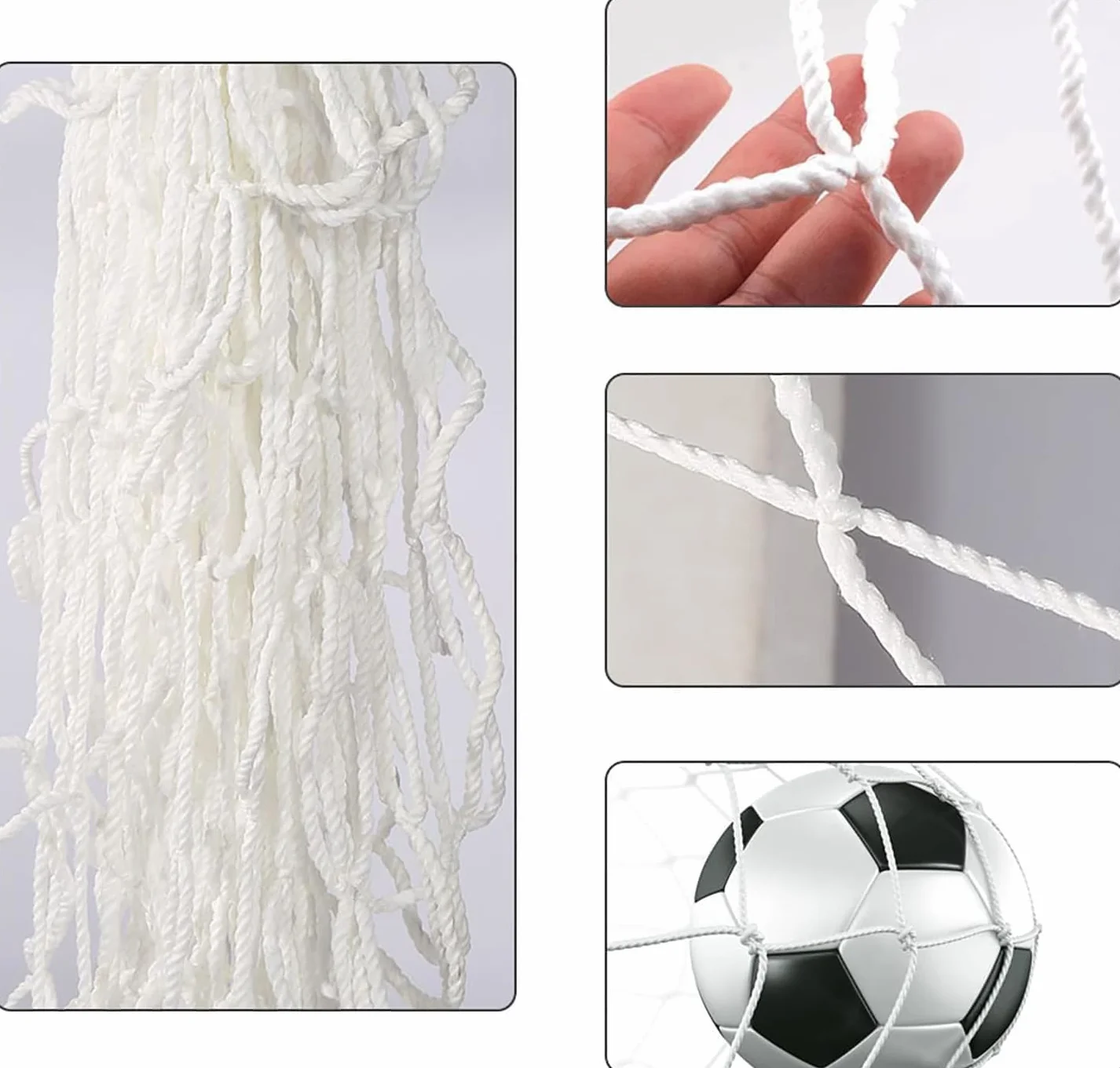 Rete da Calcio 3x2 m Fibra di Polipropilene Sostituzione Porta Allenamento