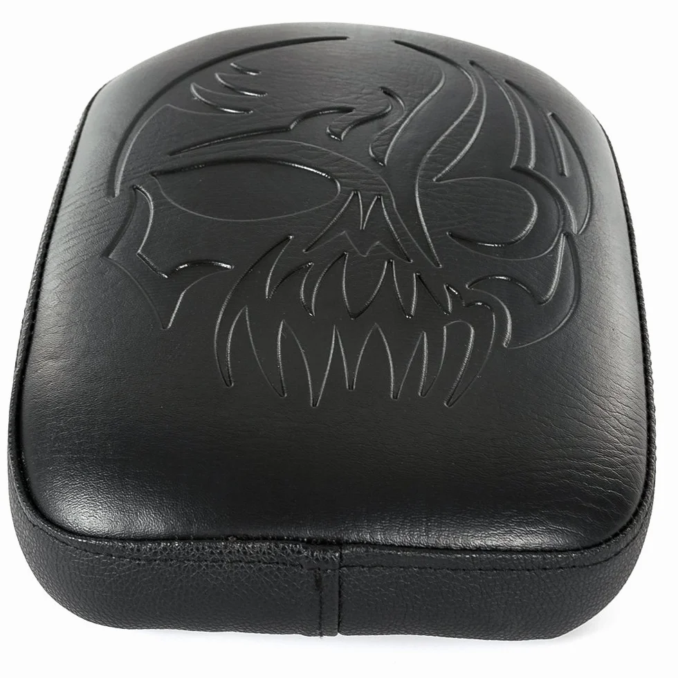 Sedile rettangolare imbottito per passeggero, con 8 ventose per Harley Chopper/Cruiser; colore: nero