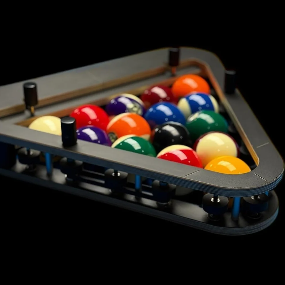 Bitman-Rack 9-Ball PRO Sistema di Rack per Biliardo di Precisione Legno Massello 8-Ball/9-Ball