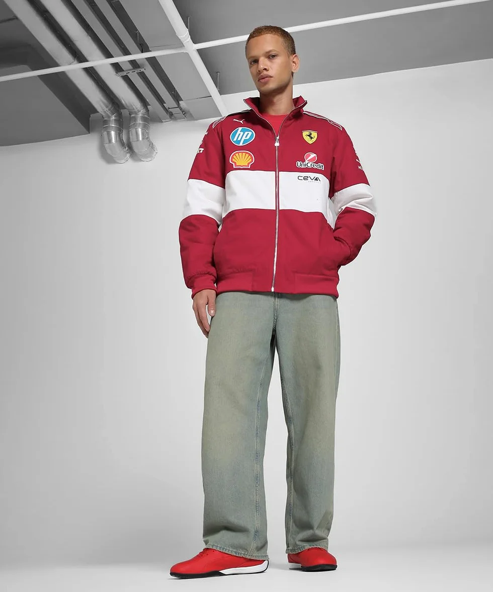 PUMA Scuderia Ferrari F1 Giacca Vintage Racing Team 2025 - Rosso
