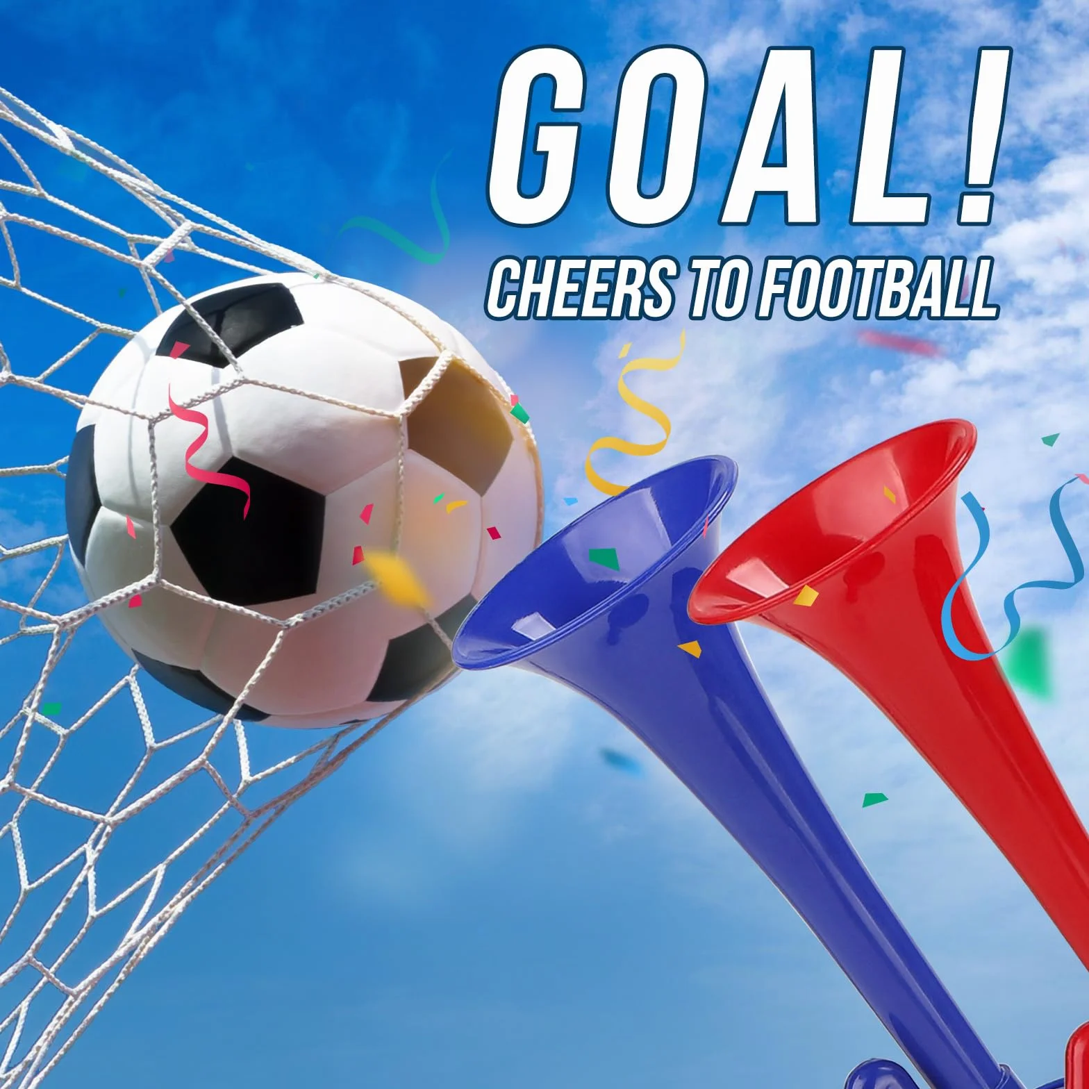 Air Horn Clacson da Calcio Tromba d'Aria Portatile Corno Aereo