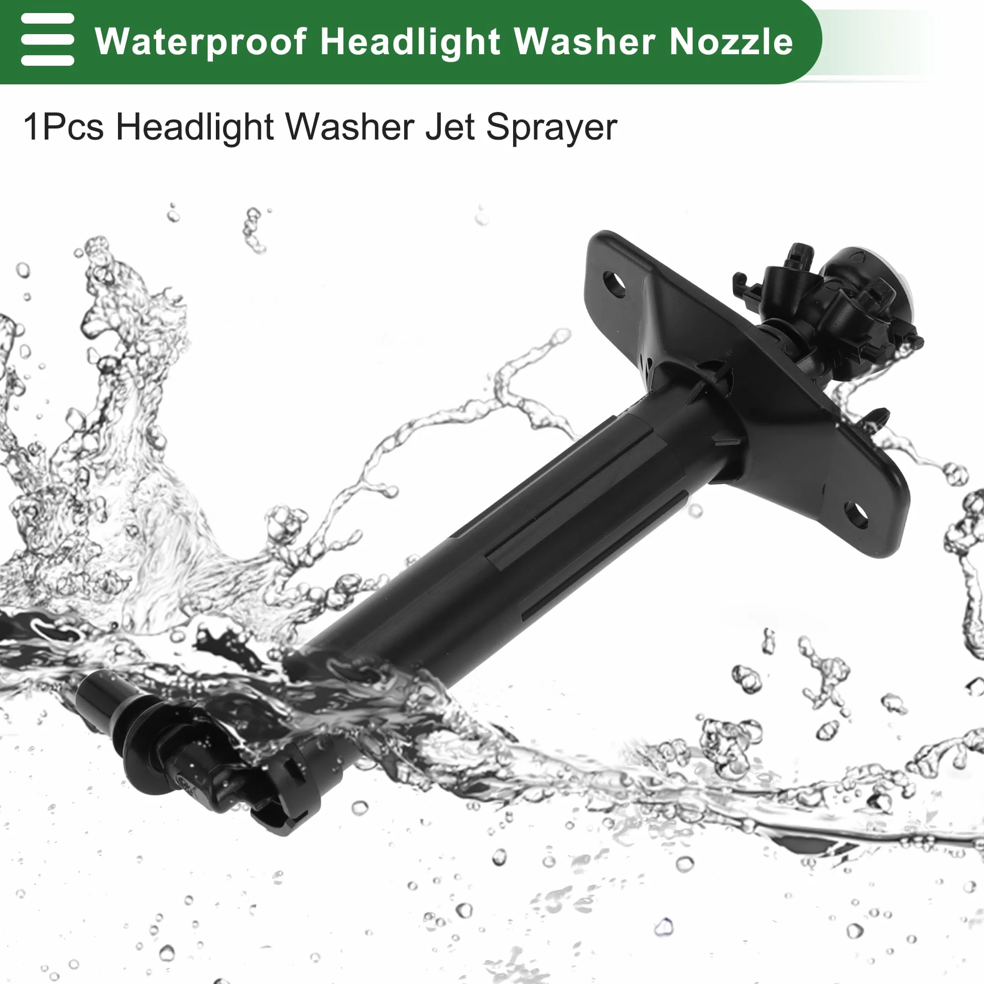 Motoforti Getto Spruzzatore Ugello Lavafari Faro per A6 2013-2018 Plastica Nero