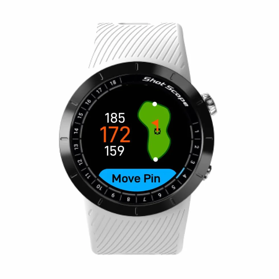 Shot Scope X5 GPS Watch and Shot Tracking System Prestige White