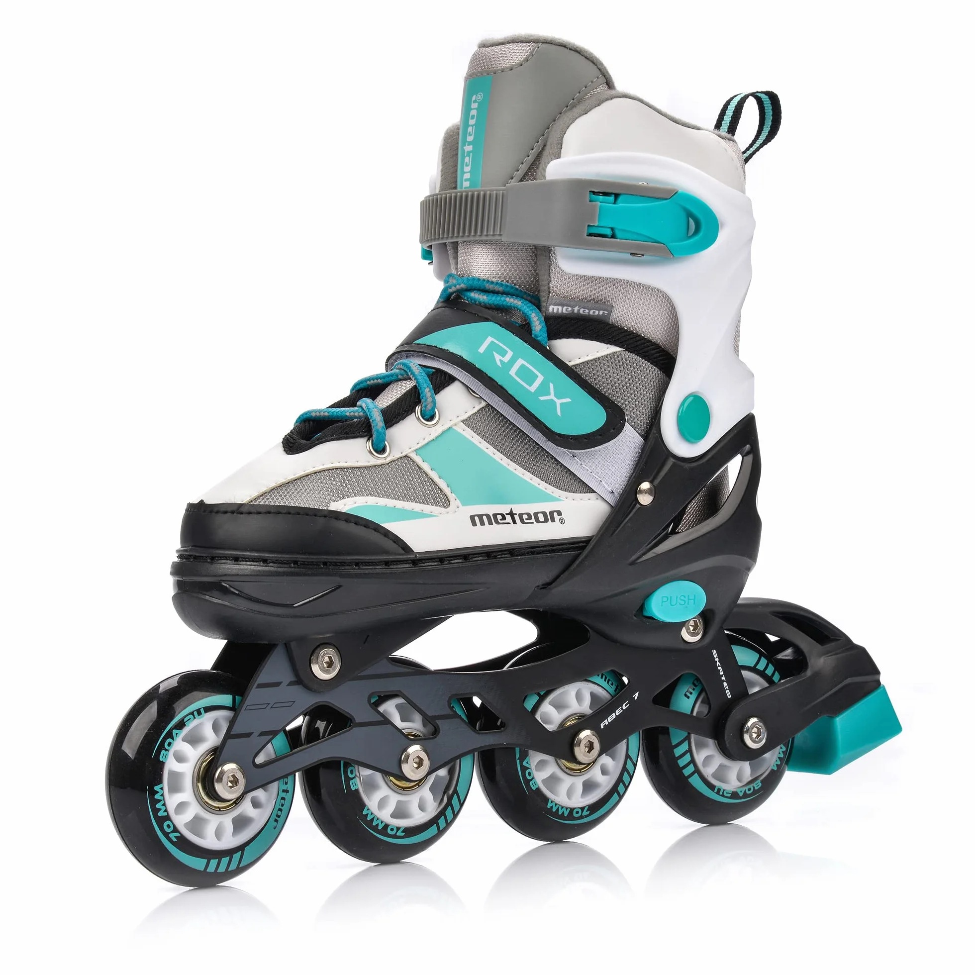 Meteor Pattini in Linea Bambini Gioventù Dimensione Regolabile ABEC-7 Ruote PU