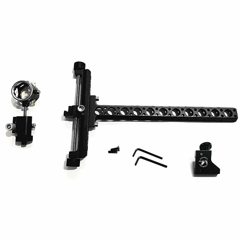 Arco Composto Vista Lega di Alluminio Bow Sight 4X Scope Accessori Caccia