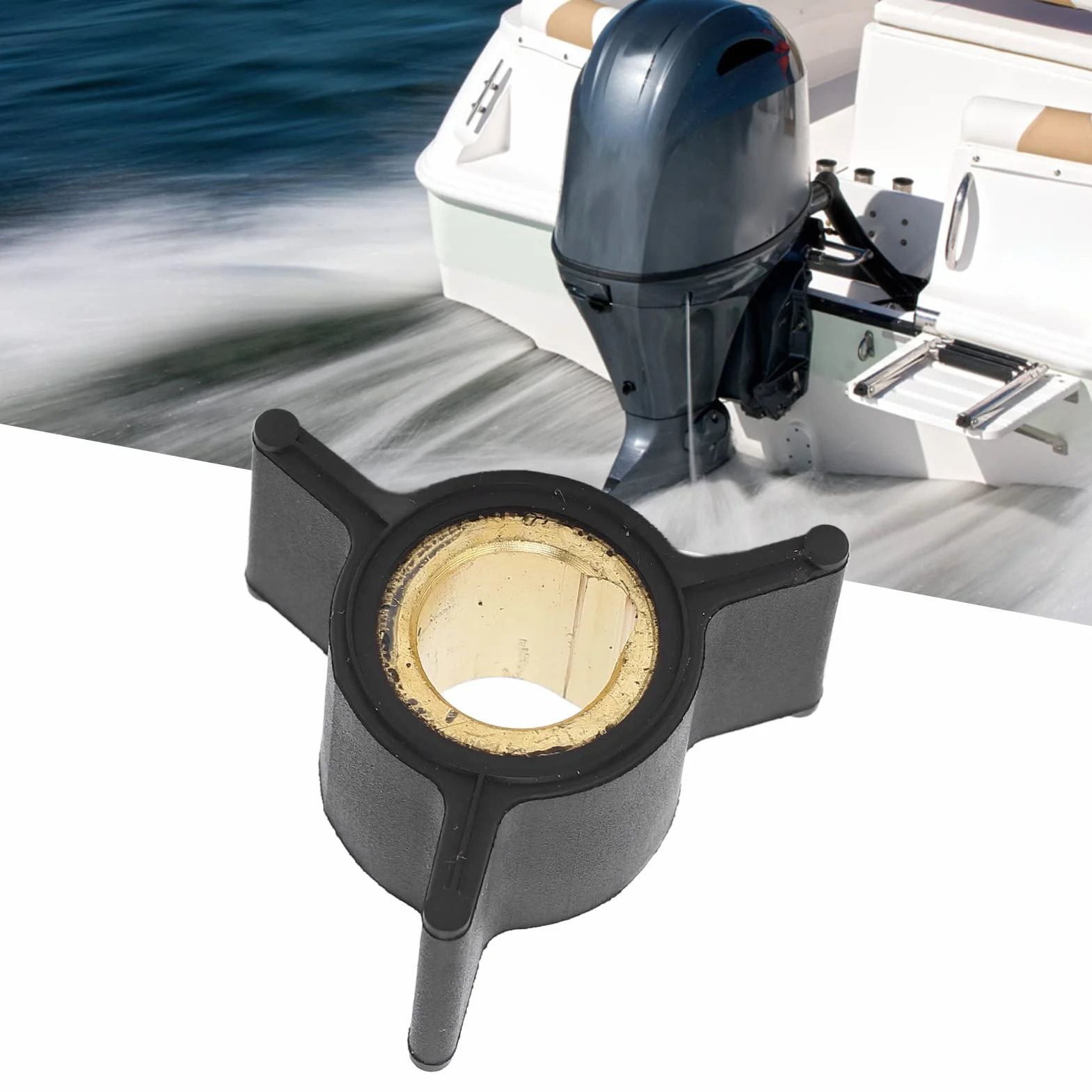 Girante della Pompa Acqua Fuoribordo 3 Pale 433935 Ricambio Evinrude 2 Tempi 2HP 3HP 4HP