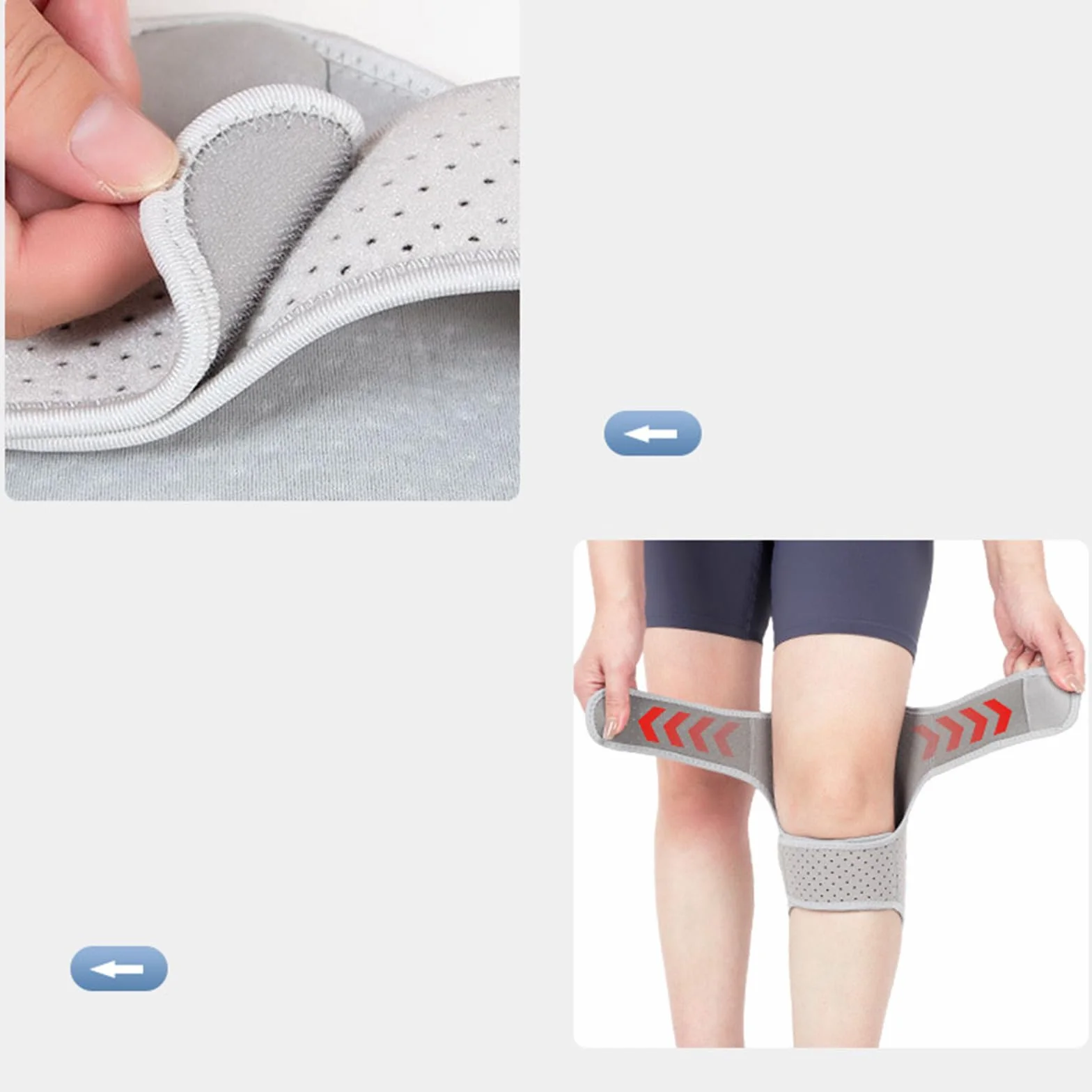 Ginocchiera traspirante per corsa, basket, rimbalzi potenti