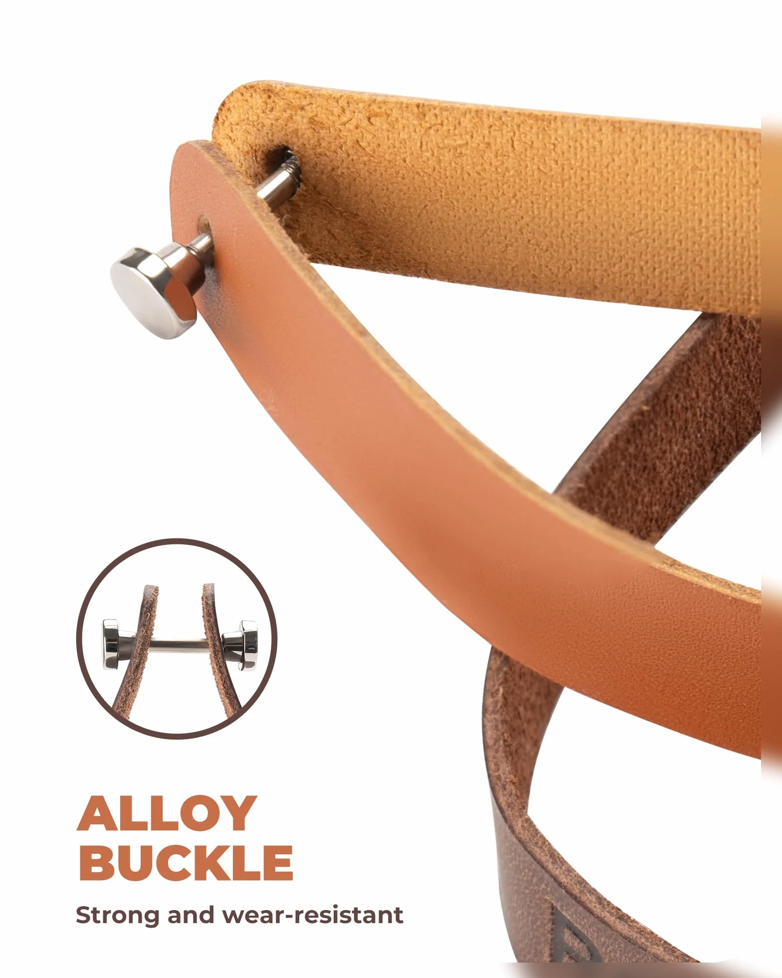 ROCKBROS Cintura in Pelle Sgancio Rapido per Borsa Brompton, Rame antico/Marrone