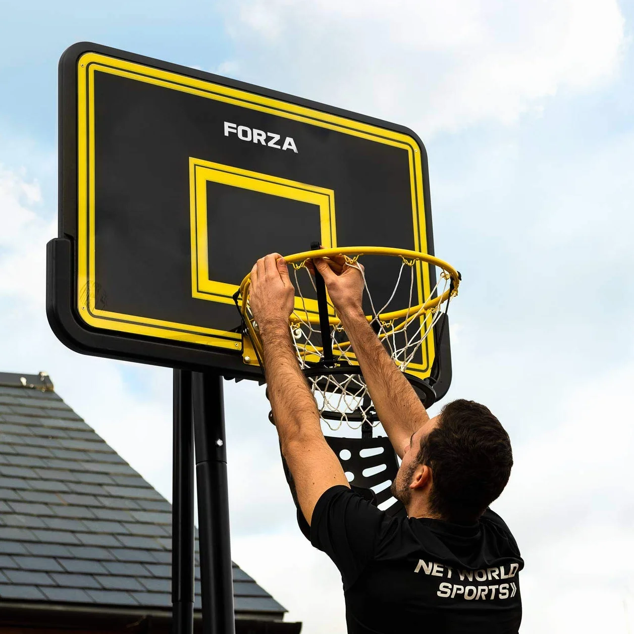FORZA Sistema di Ritorno Pallacanestro 80 Gradi Compatibile Canestro Impermeabile