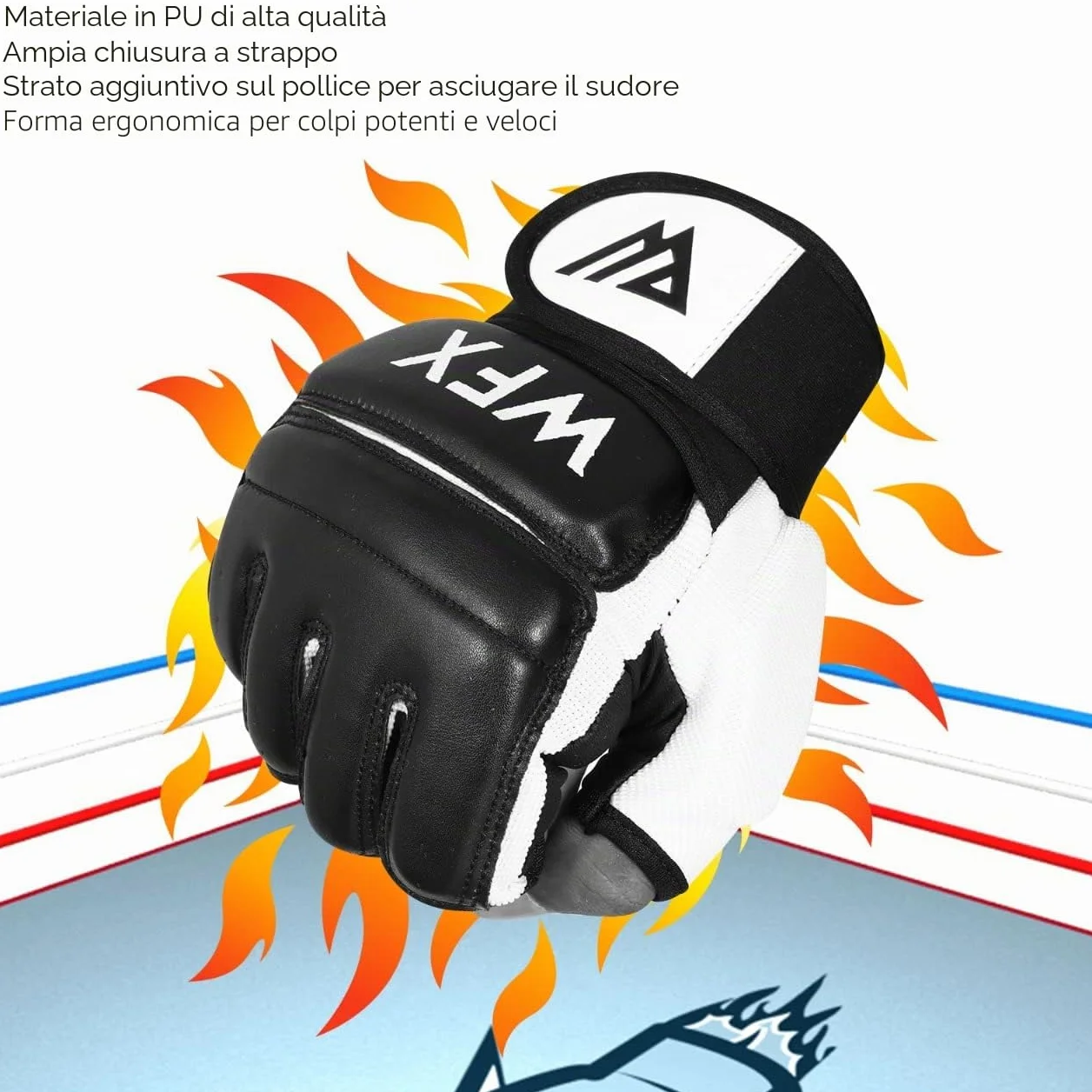 WFX Guantoni da boxe per sacco, MMA, karate, allenamento arti marziali