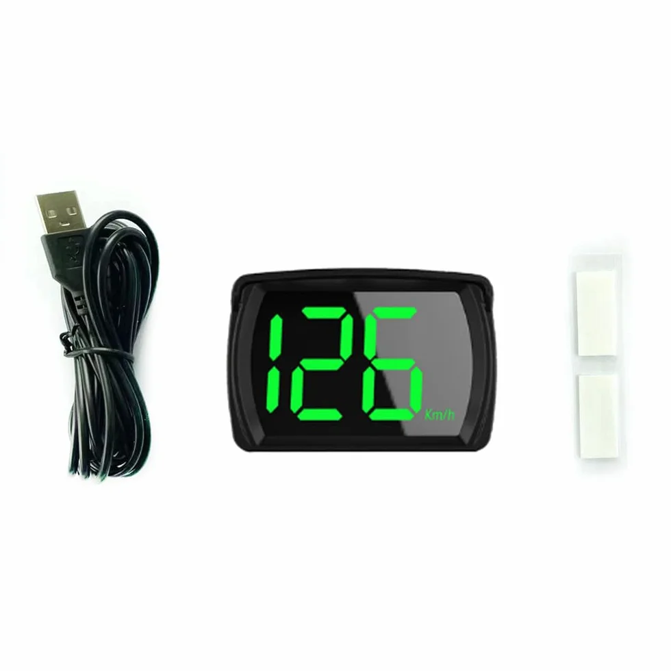 Shkalacar Display HUD per Auto, HUD Headup Display KM/H MPH Tachimetro digitale GPS con display a caratteri grandi a LED per auto, camion, SUV, moto