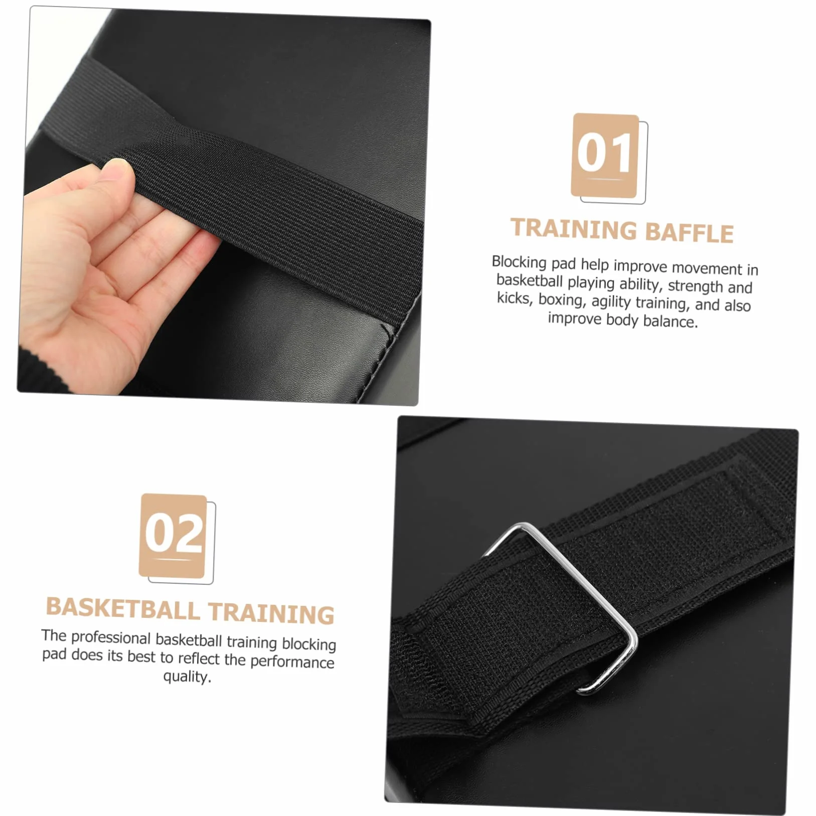 Sosoport Cuscino Blocco Basket in PU Leather e Schiuma per Allenamento Professionale