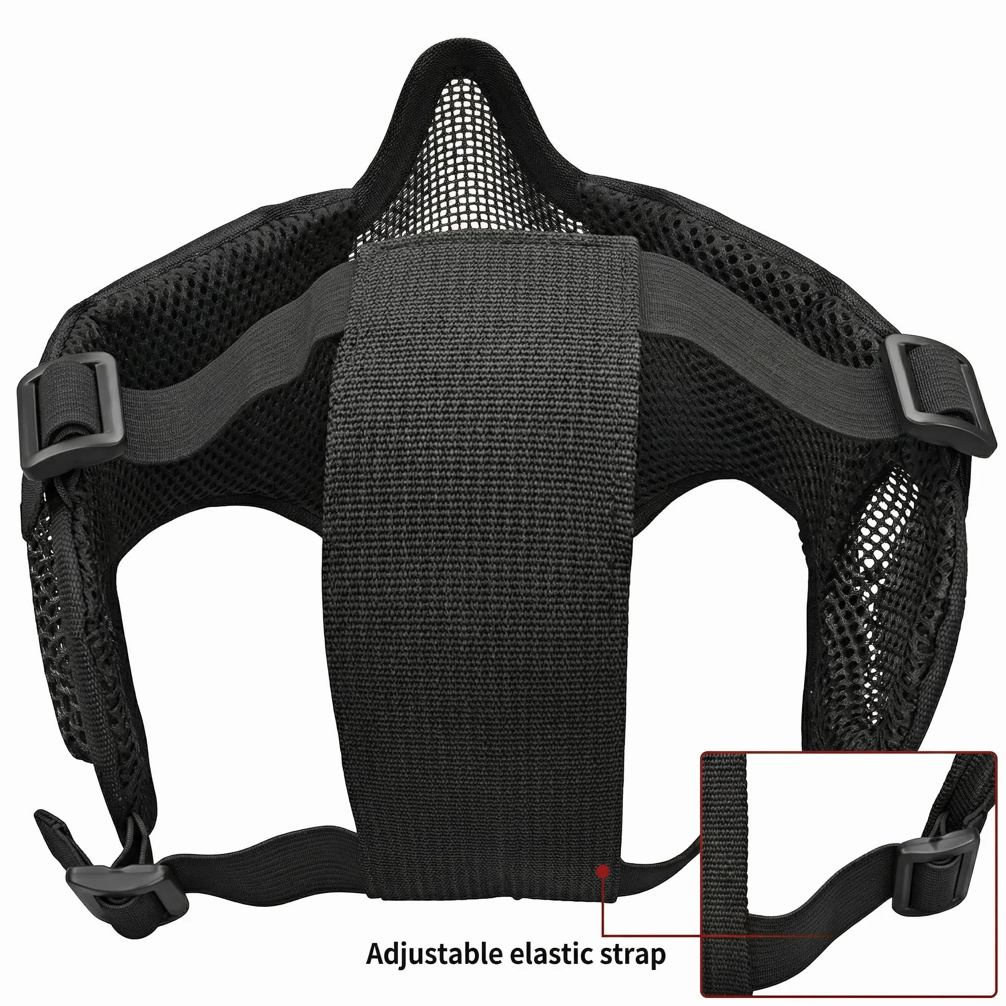 Casco Fast Tattico MH Combinato Protezione Orecchie Pieghevole Maschera Rete Mezza Faccia Occhiali Airsoft Paintball