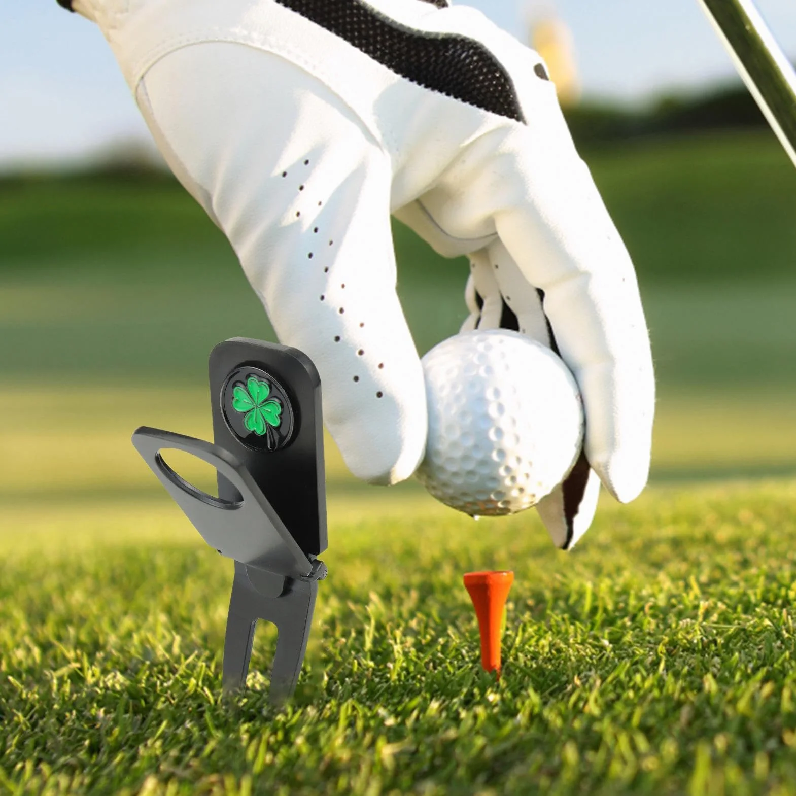 Strumento di riparazione Divot per golf, supporto sigarette a forma di pallina, accessori multiuso