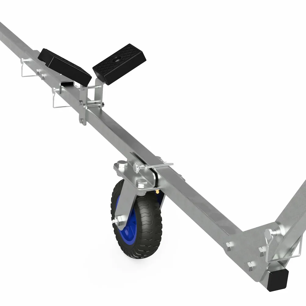 SUPROD Carrello Pieghevole per Lancio Barche Rimorchio a Mano TR260 PU Ø 260 mm