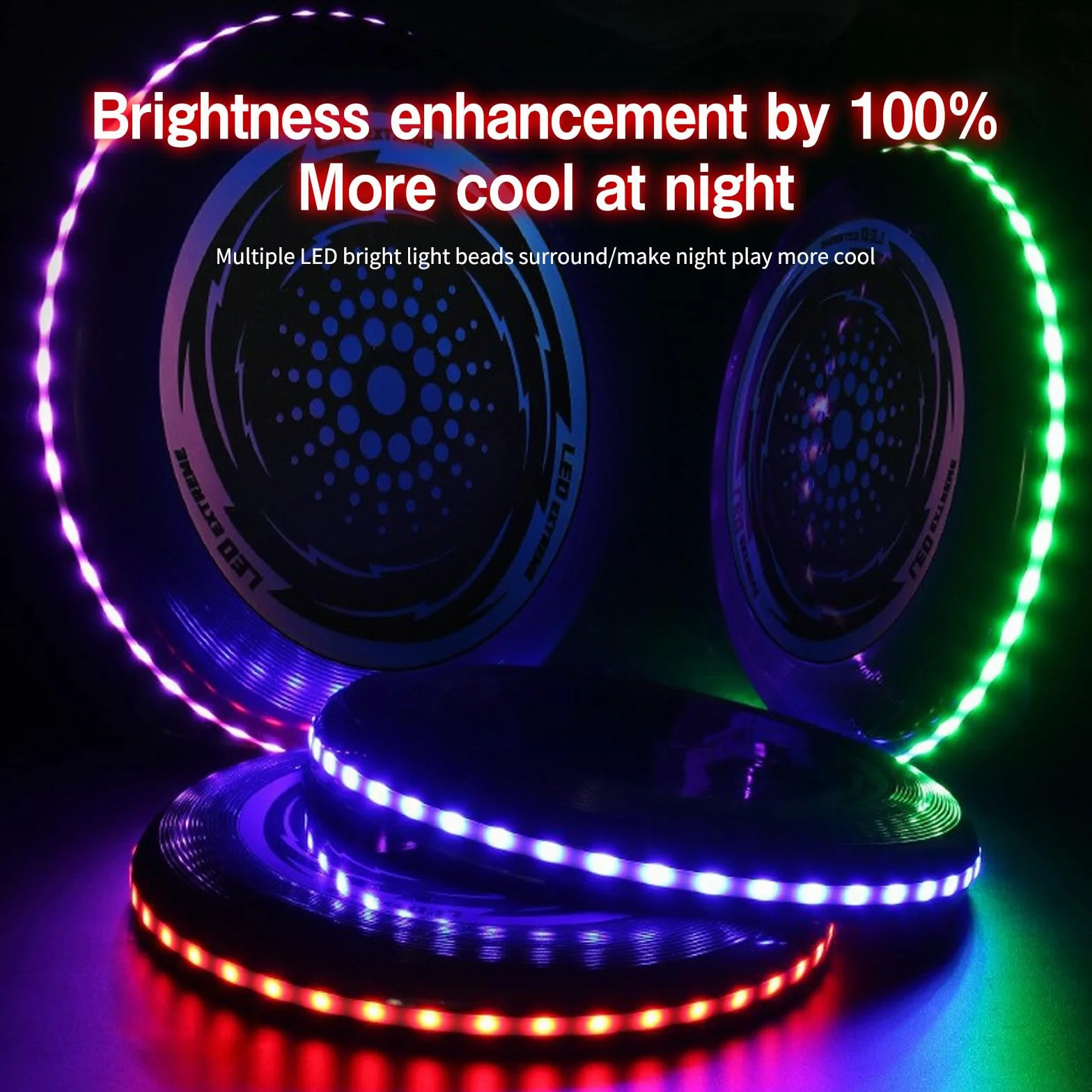 Frisbee LED Luminoso Disco Volante Morbido Tessuto 49 LED Funsport dla Dorosłych Dzieci Plaża