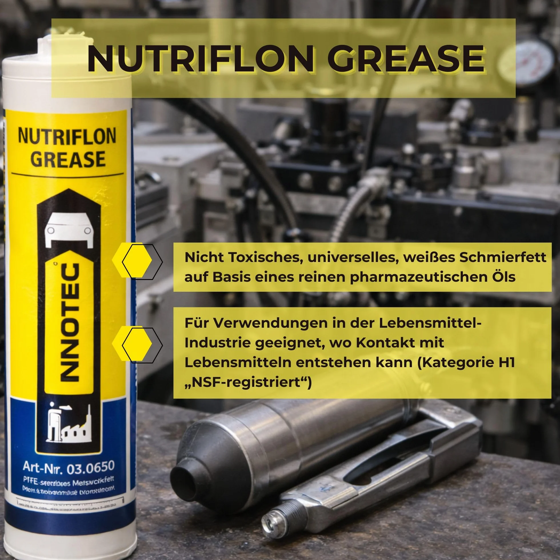 INNOTEC Nutriflon Grasso Alimentare NSF-H1 400 g Anticorrosione Resistente Acqua