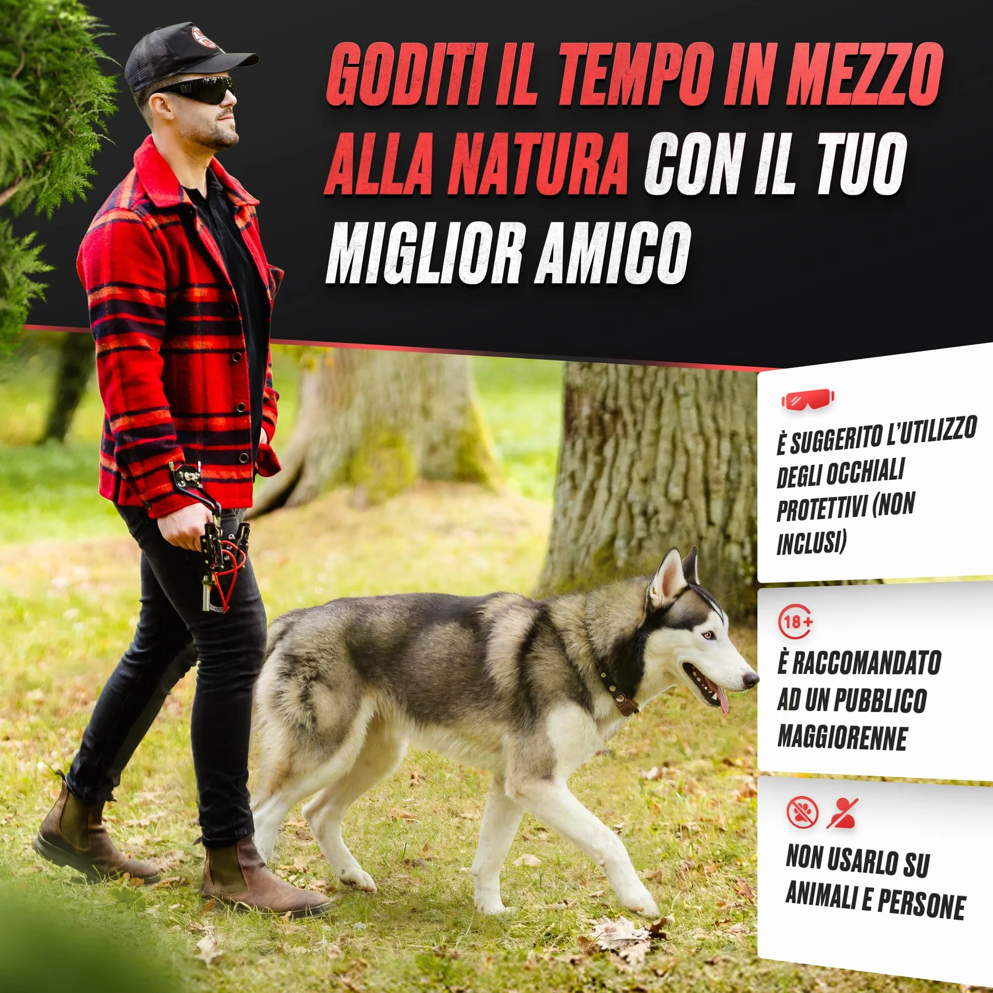Set Completo da Caccia Professionale da Tiro - Kit Sportivo di Precisione con Elastico Rinforzato