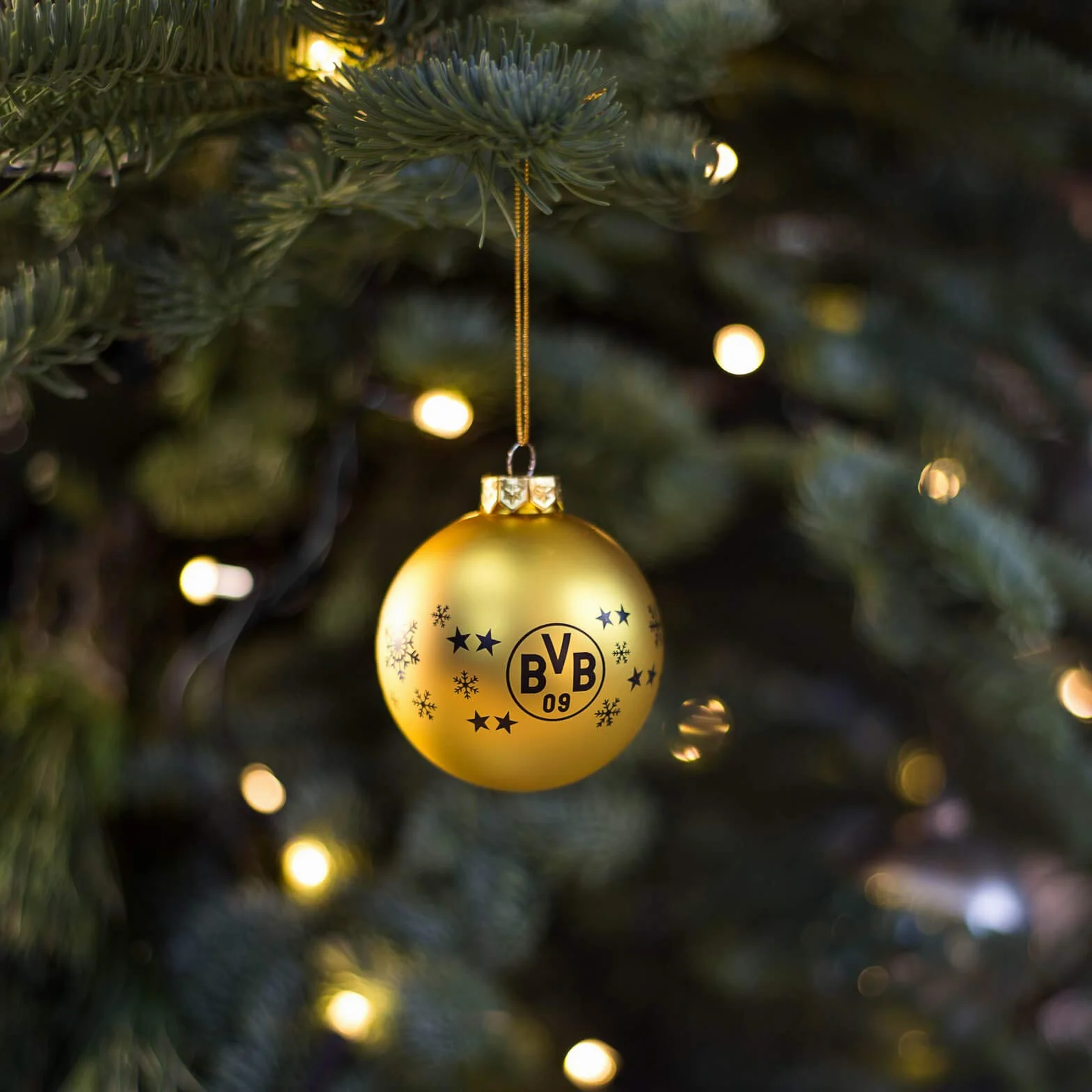 Borussia Dortmund BVB Palle dell'Albero di Natale Set di 4 Giallo