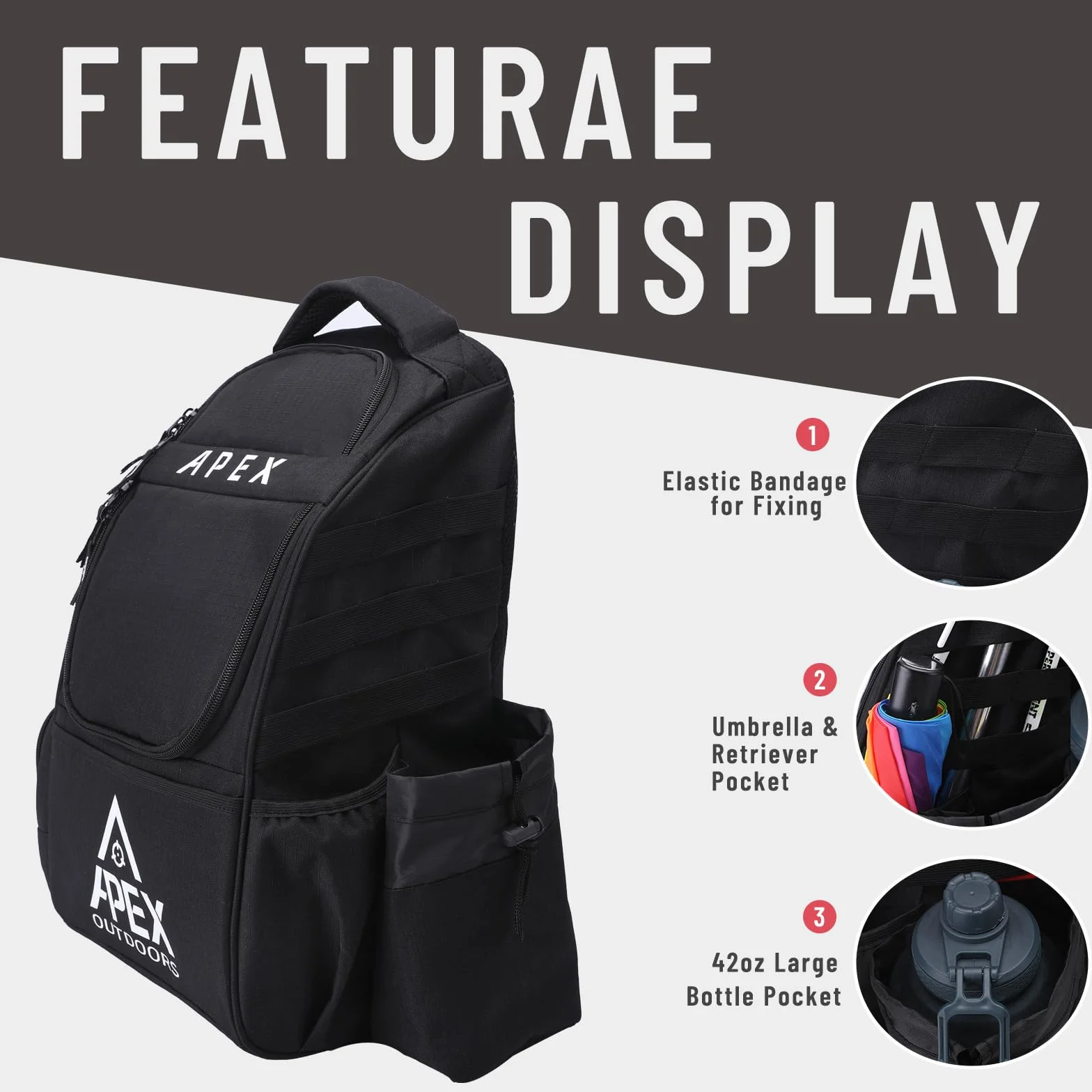 Borsa da golf a disco zaino da golf 21 dischi resistente leggero tasche multiple