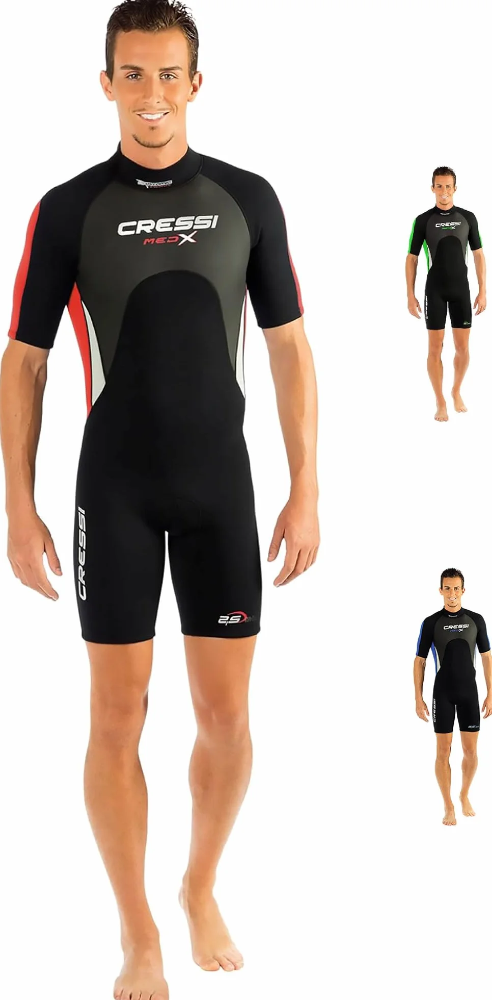 CRESSI Med X Man 2.5mm Men's Shorty Wetsuit for Snorkelling Diving