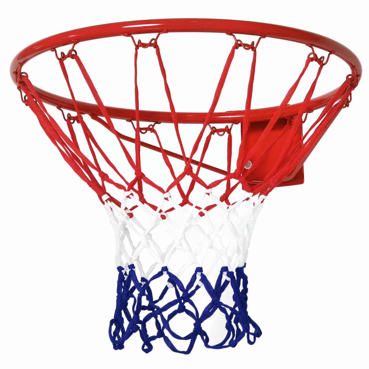 HOMCOM Canestro Basket da Muro in Ferro con Rete in Nylon, Φ46cm