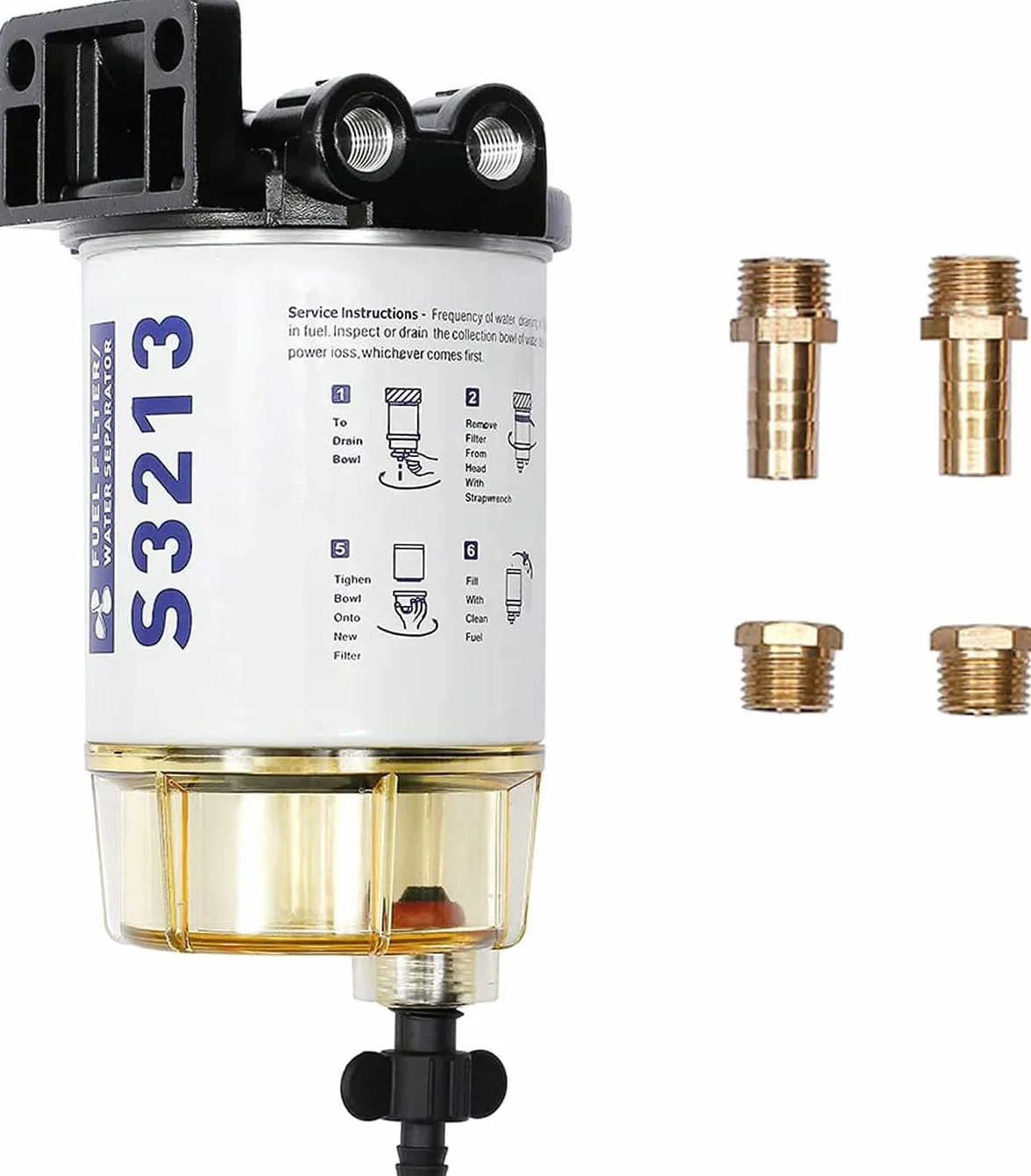 Filtro separatore acqua carburante 10 micron per barca