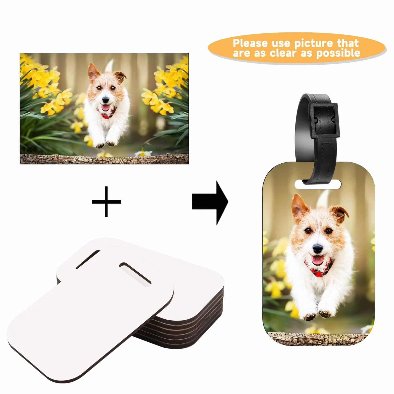 Etichette personalizzate per bagagli 1-150 confezioni con testo immagine foto logo