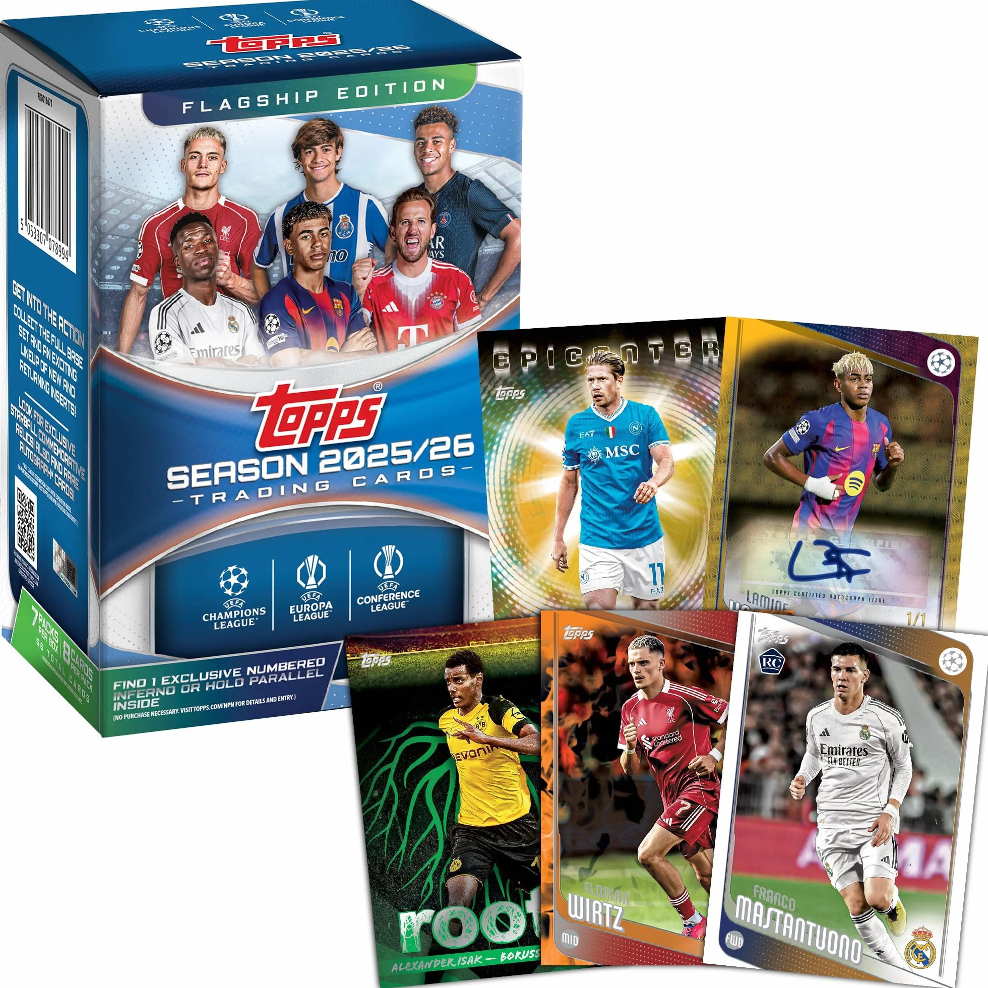 Topps UEFA Club Competitions Soccer 2025-26 Pallone da calcio