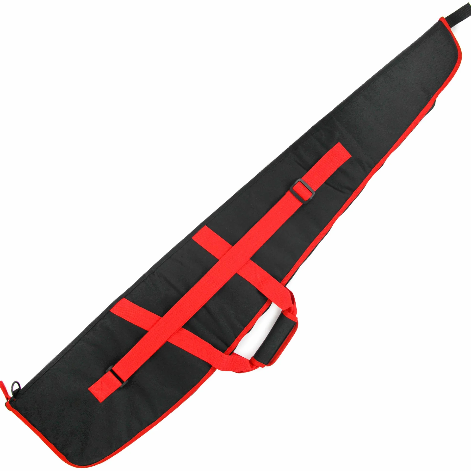 Custodia Morbida per Carabina Borsa da Trasporto di Fucile con Tracolla 125cm Nero Rosso