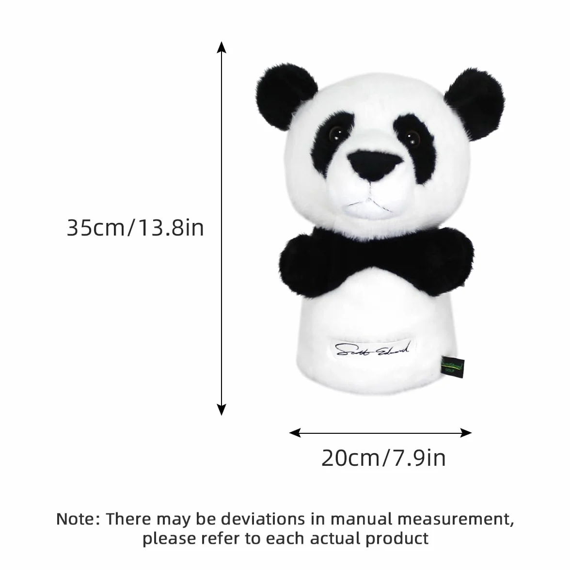 Scott Edward Animal Zoo Copertura in legno per conducenti e fairway driver Panda-nero