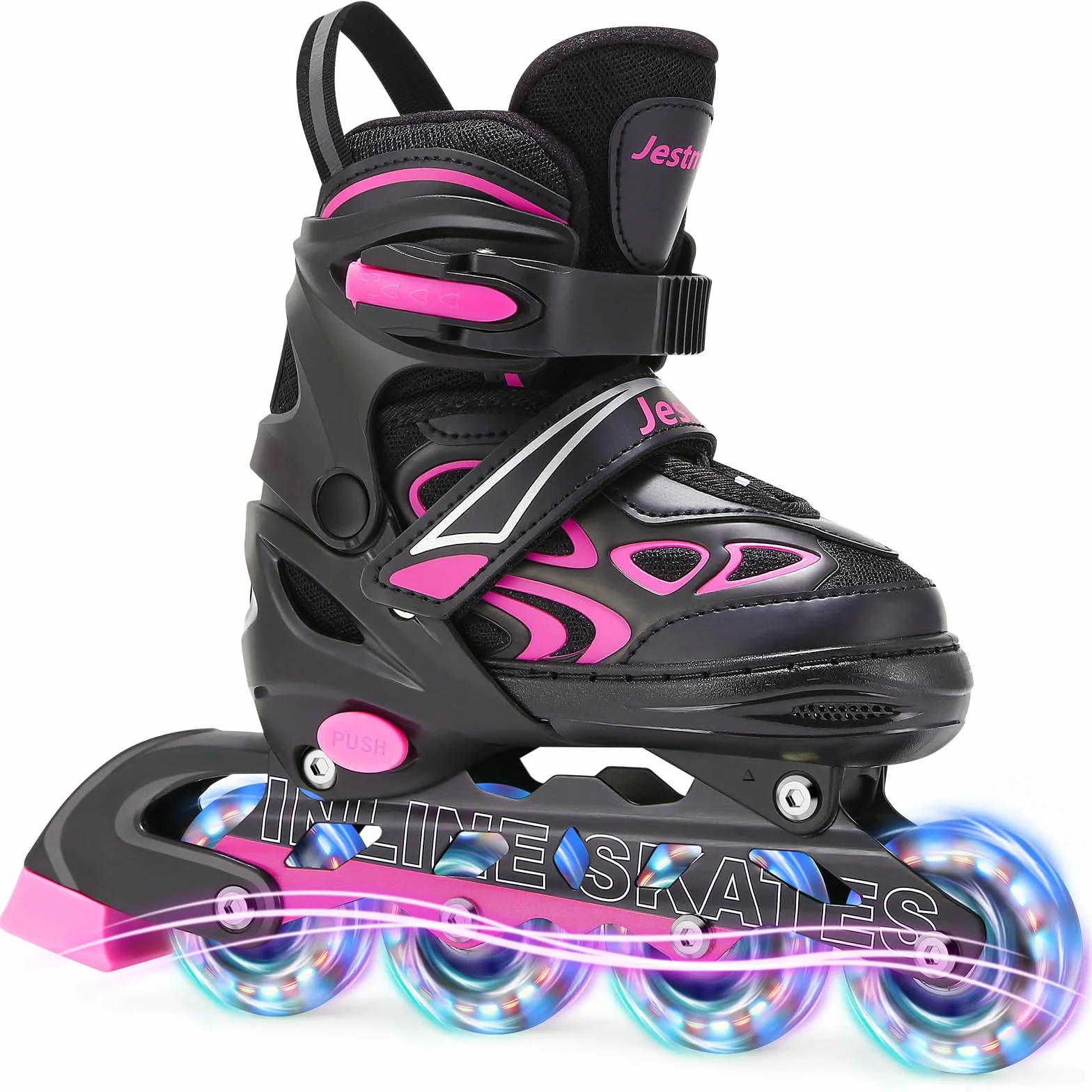 Pattini in Linea Bambina, pattini a rotelle regolabili per bambini ragazzi ragazze con ruote di illuminazione, pattini regolabili per principianti bambini