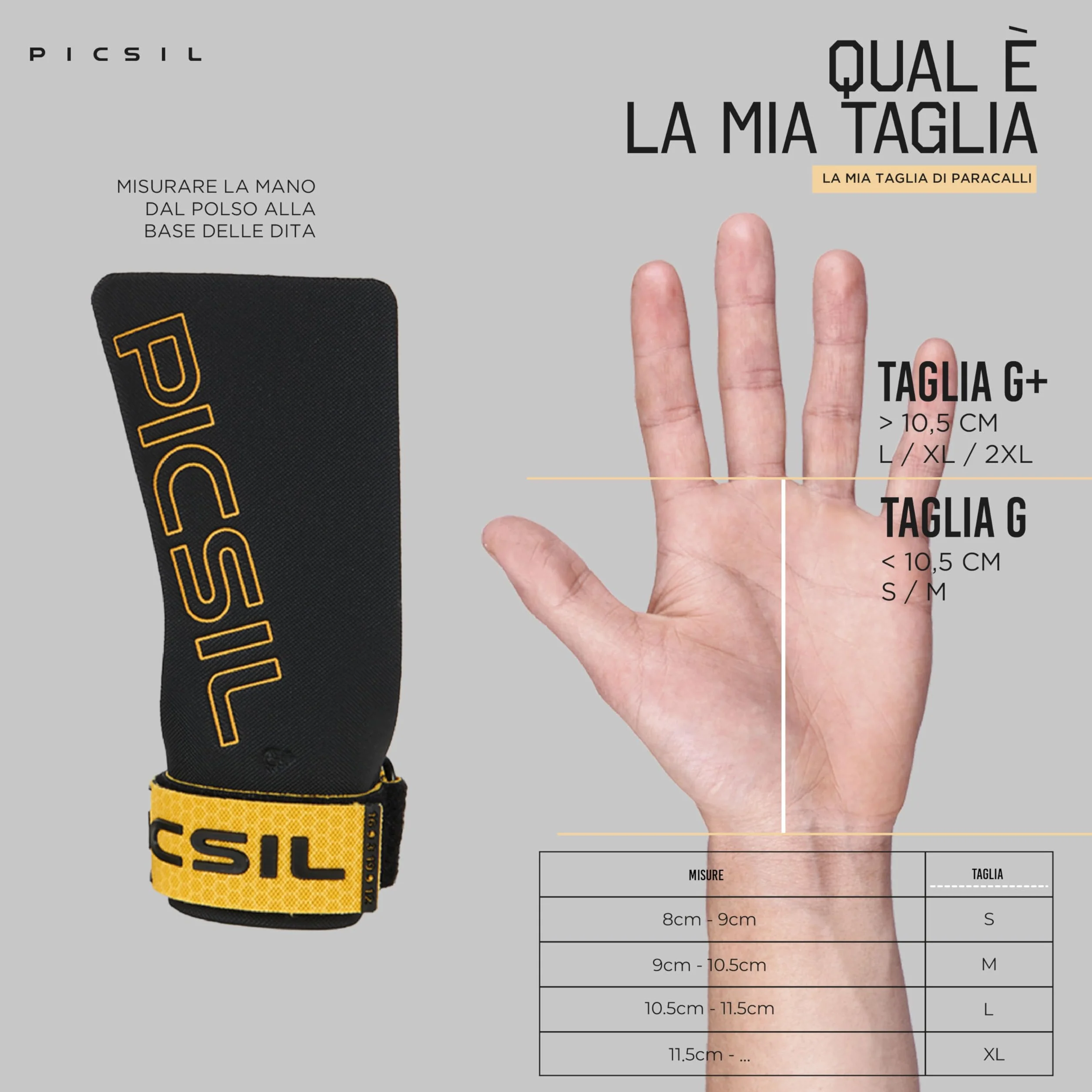 PICSIL Paracalli Golden Eagle Grips da Competizione Materiale Ibrido per Cross Training Calisthenics Fitness