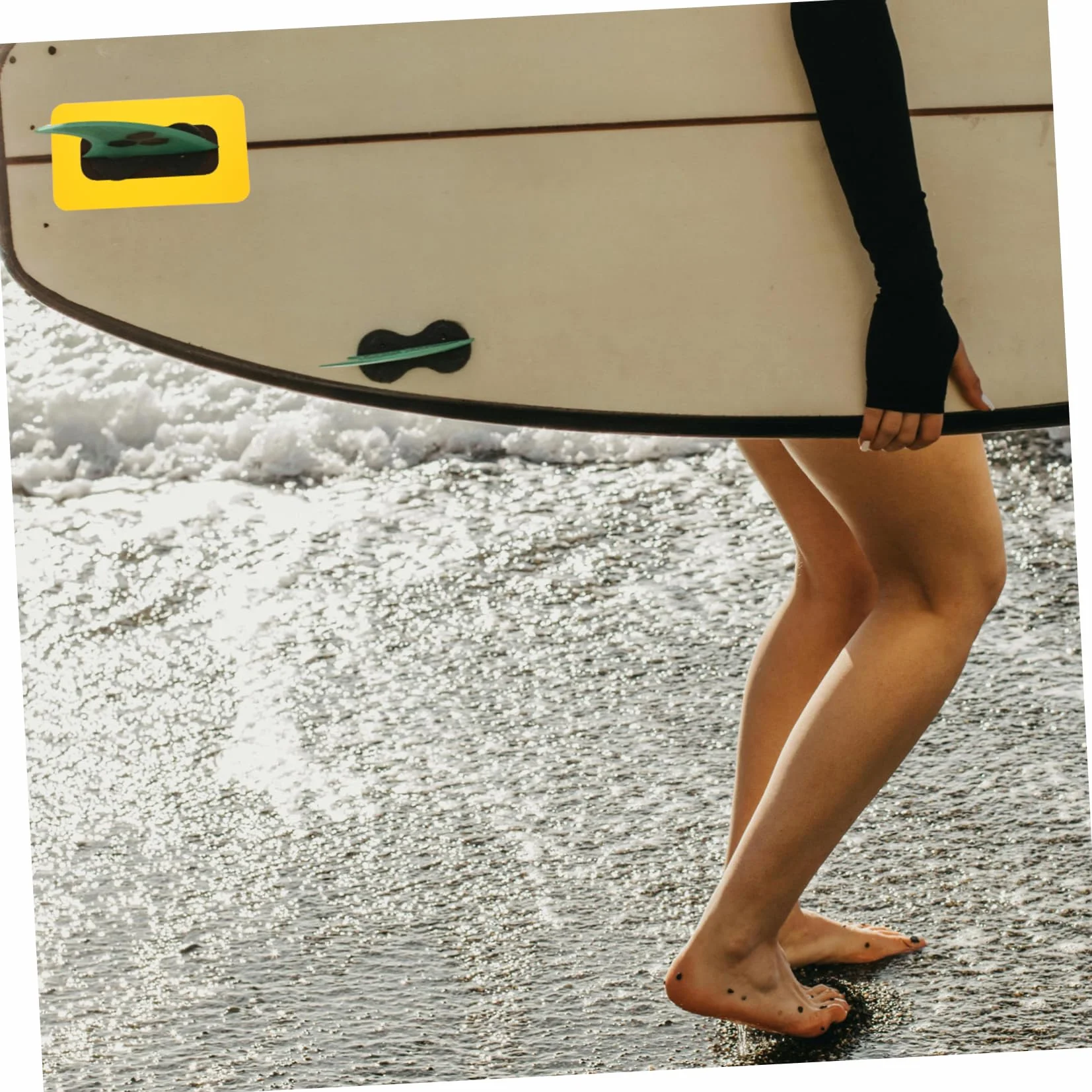 BESPORTBLE Zestaw naprawczy do deski surfingowej PVC Yellow