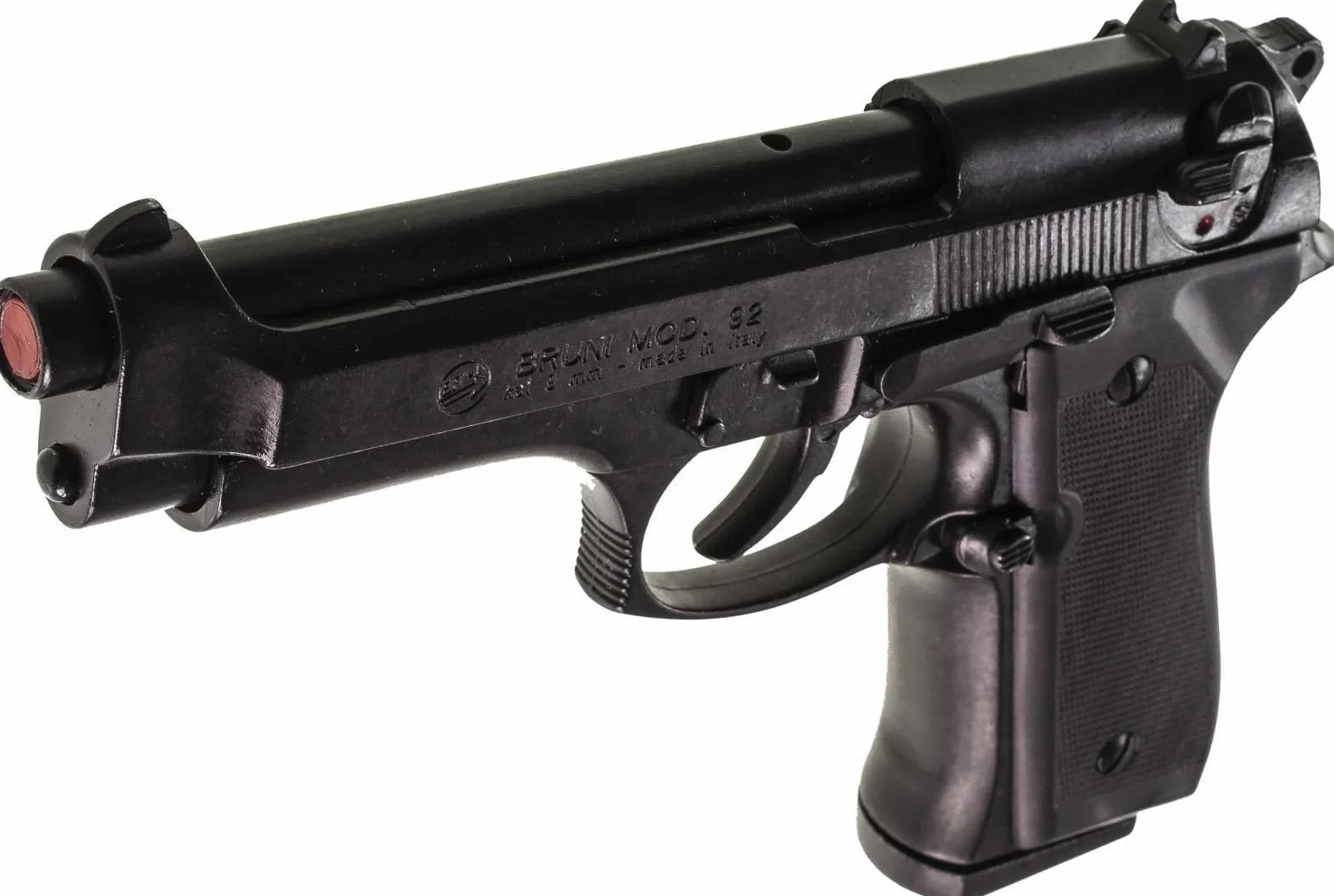 Pistola a salve Bruni Full Metal Beretta 92 PAK scarrellante + Valigetta + 50 munizioni