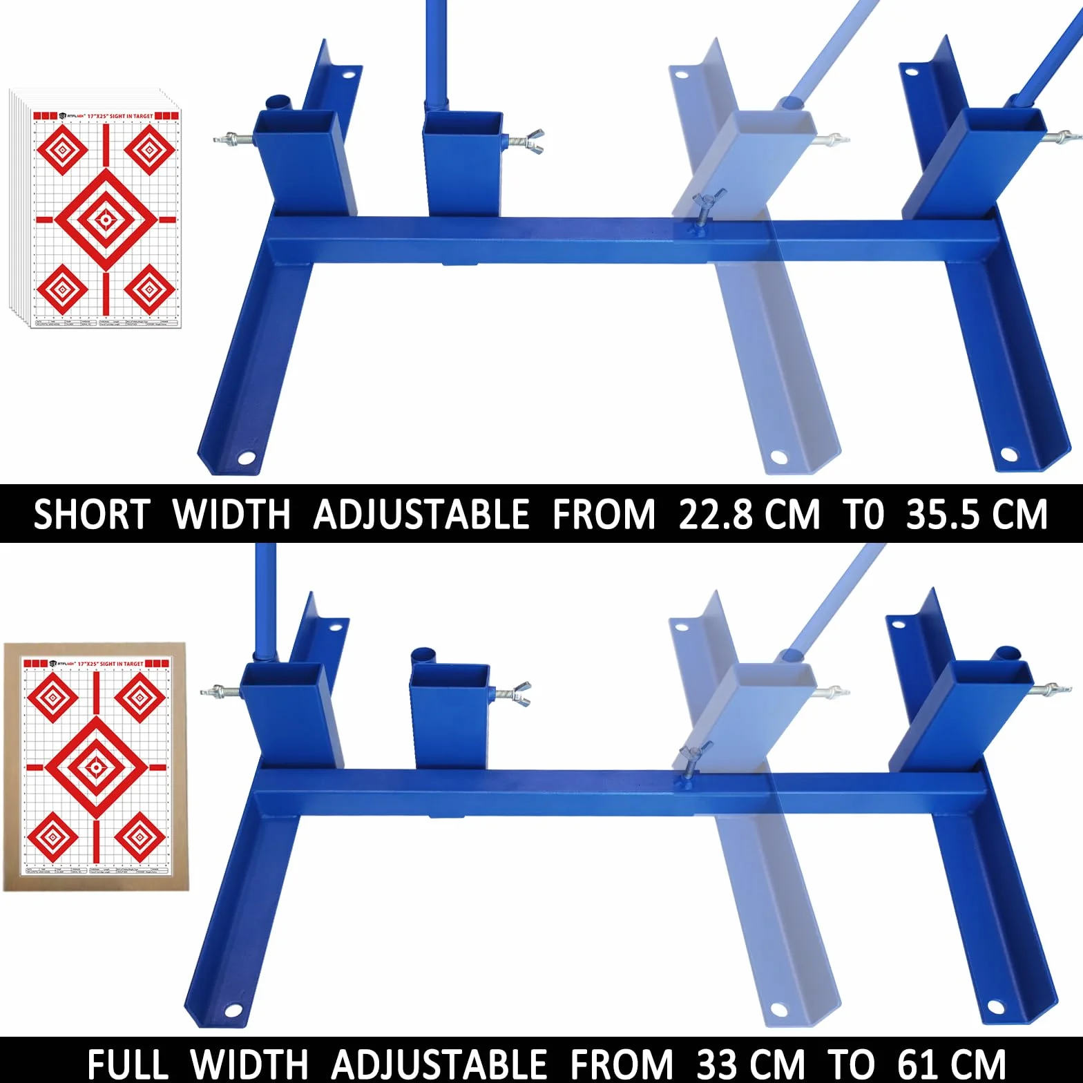 Supporto per bersagli di tiro 43x63,5 cm 10 pezzi IPSC forma ad H